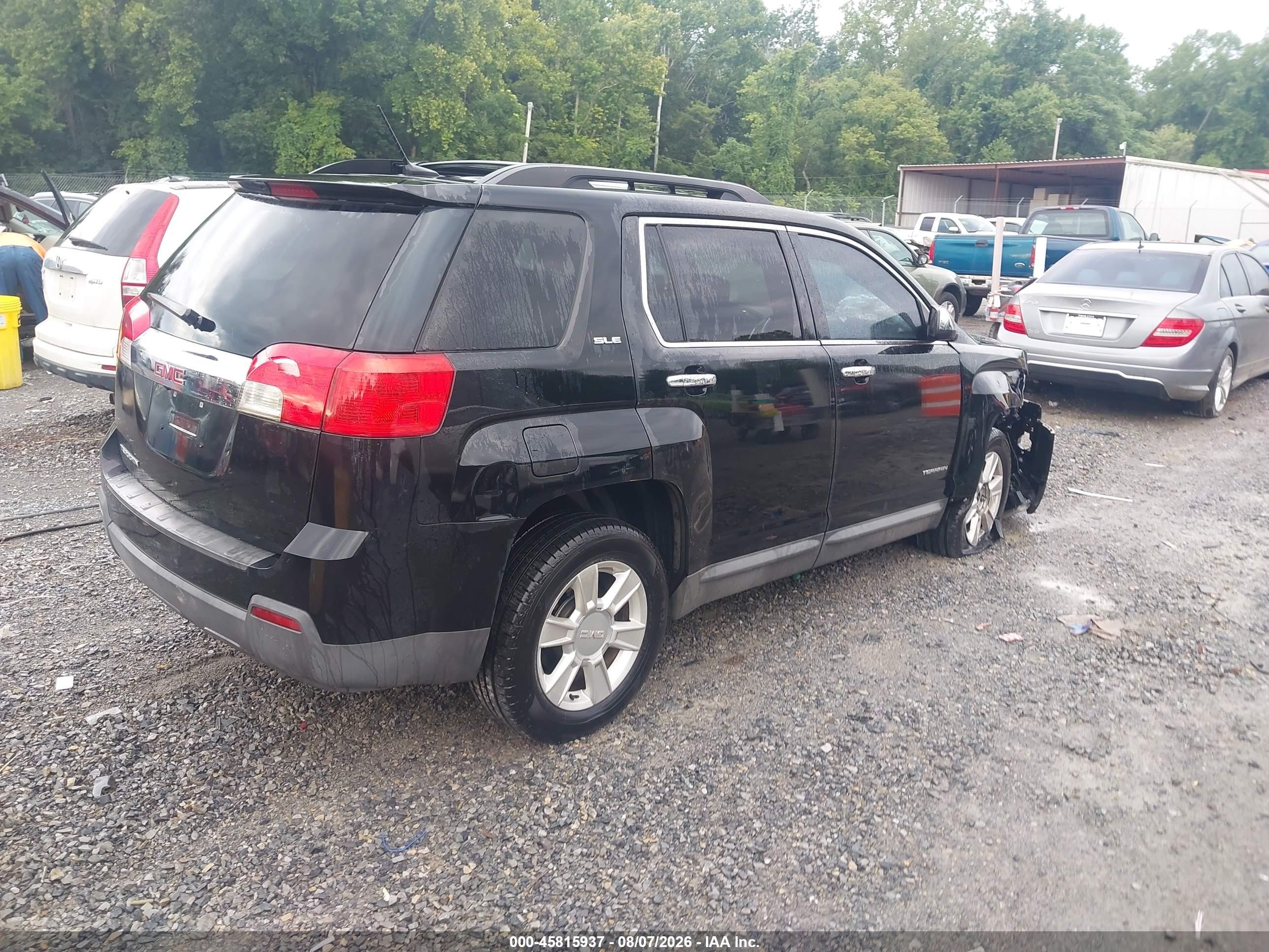 2013 Gmc Terrain Sle-2 Black vin: 2GKALSEK6D6237031