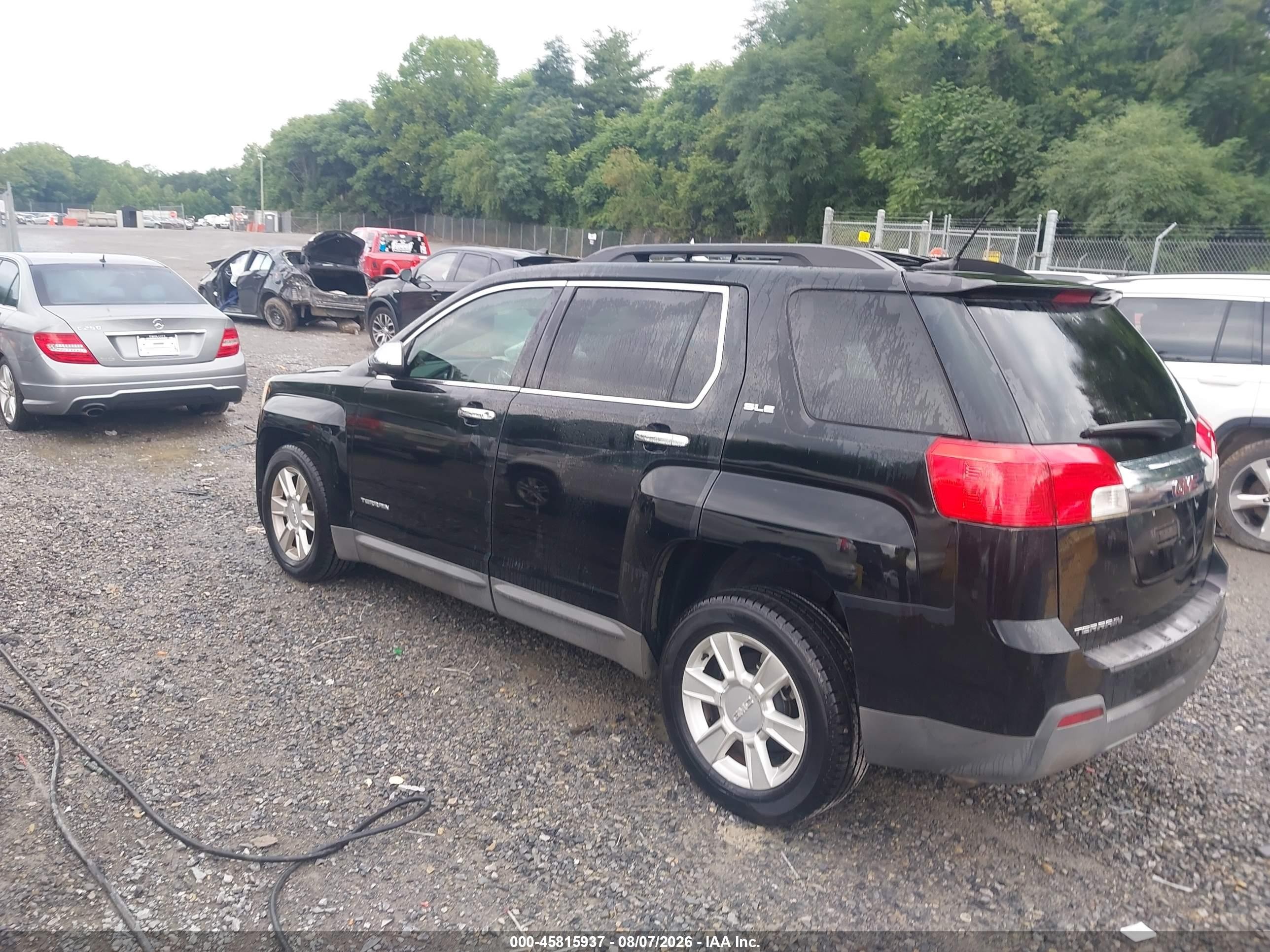 2013 Gmc Terrain Sle-2 Black vin: 2GKALSEK6D6237031