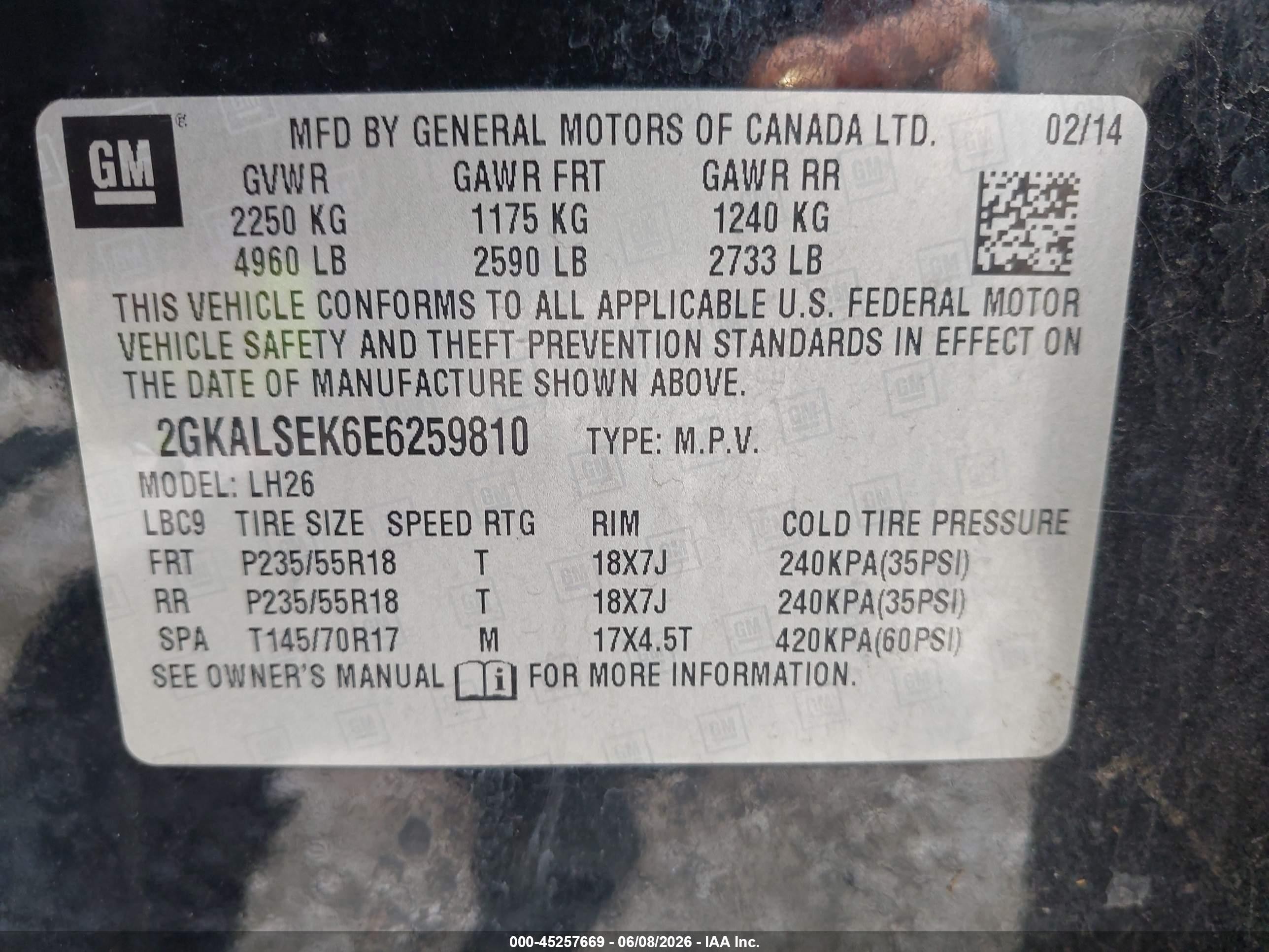 2014 Gmc Terrain Slt-1 Black vin: 2GKALSEK6E6259810