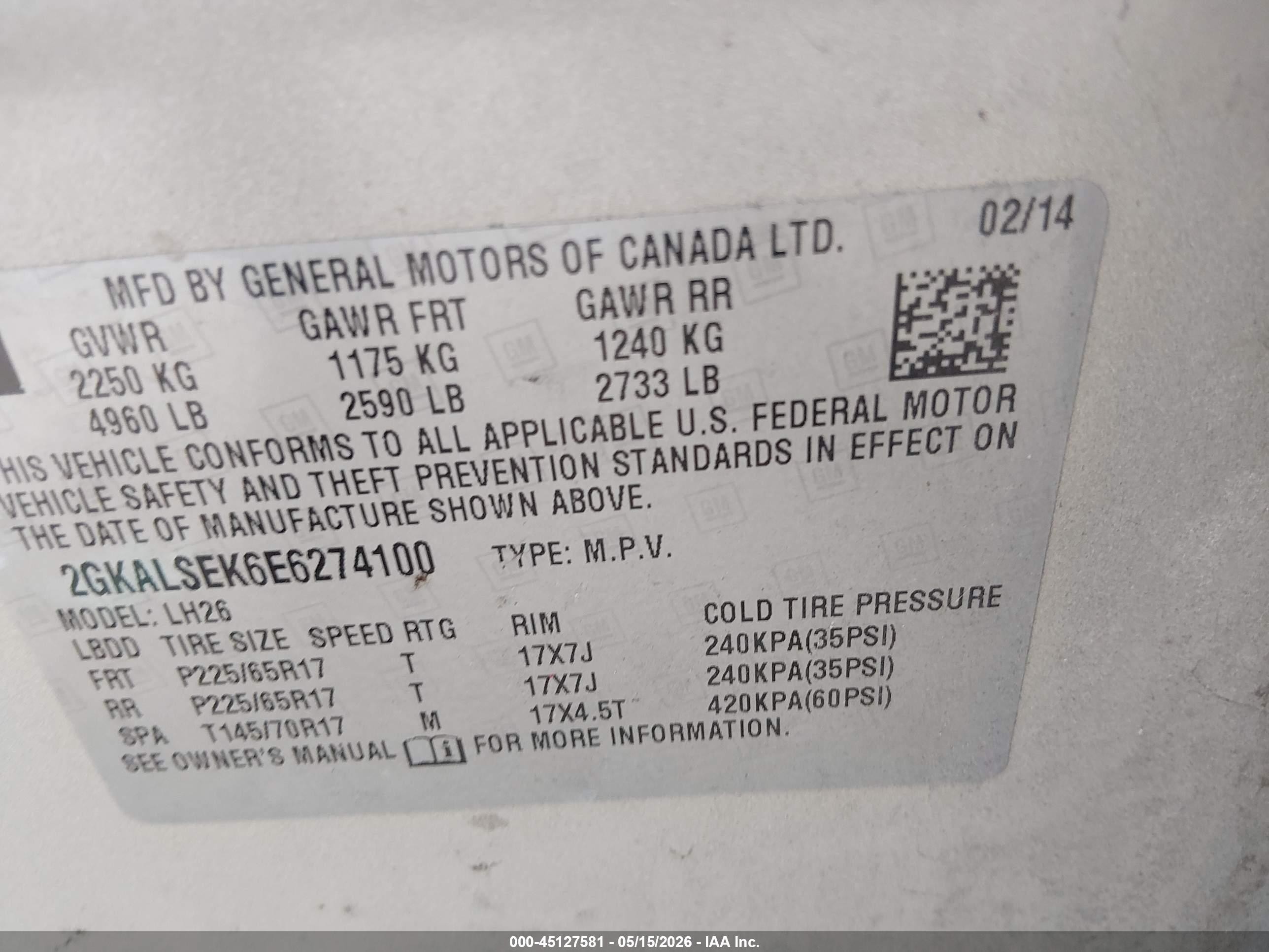2014 Gmc Terrain Slt-1 Gold vin: 2GKALSEK6E6274100