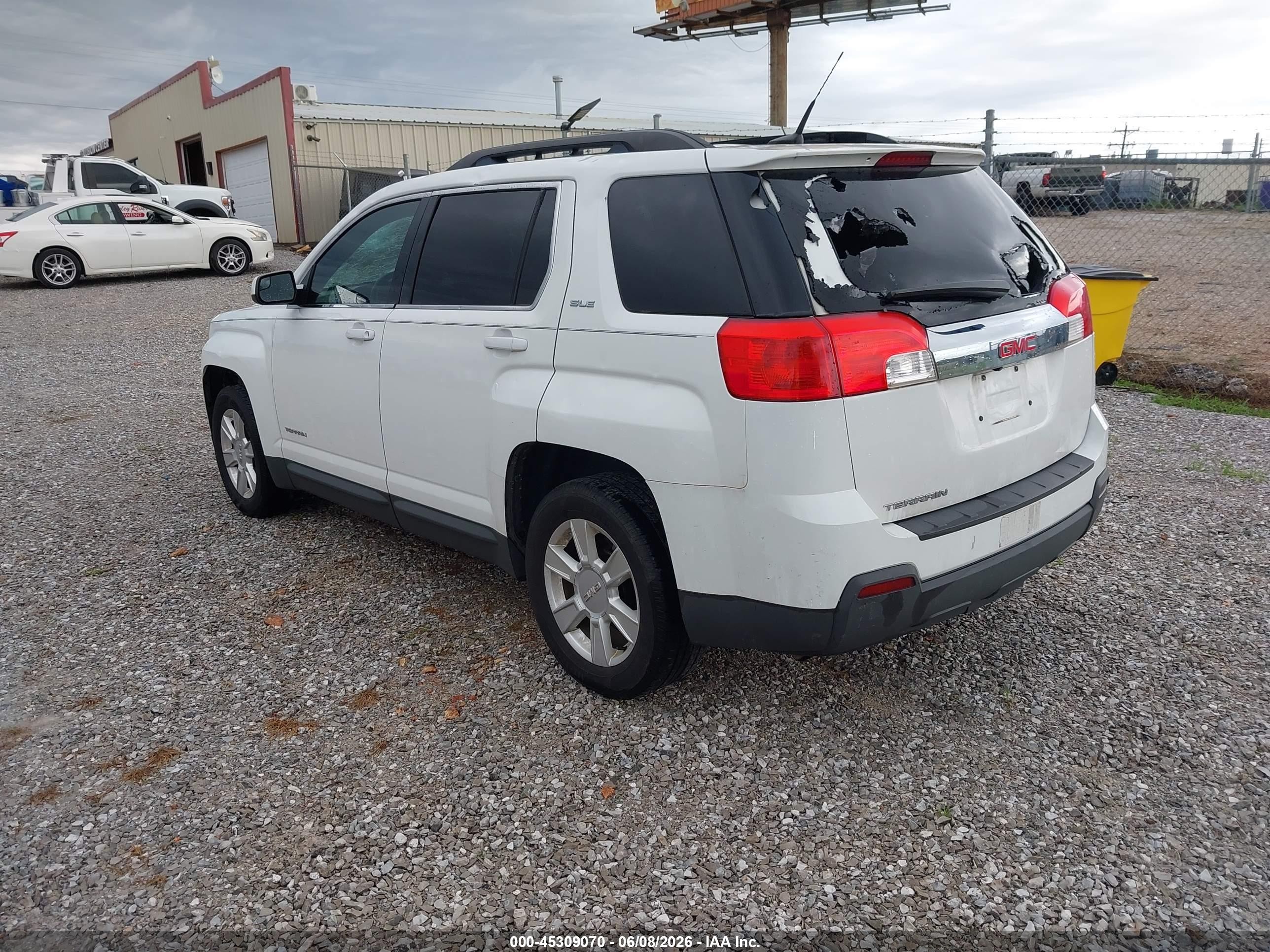 2013 Gmc Terrain Sle-2 White vin: 2GKALSEK7D6117108