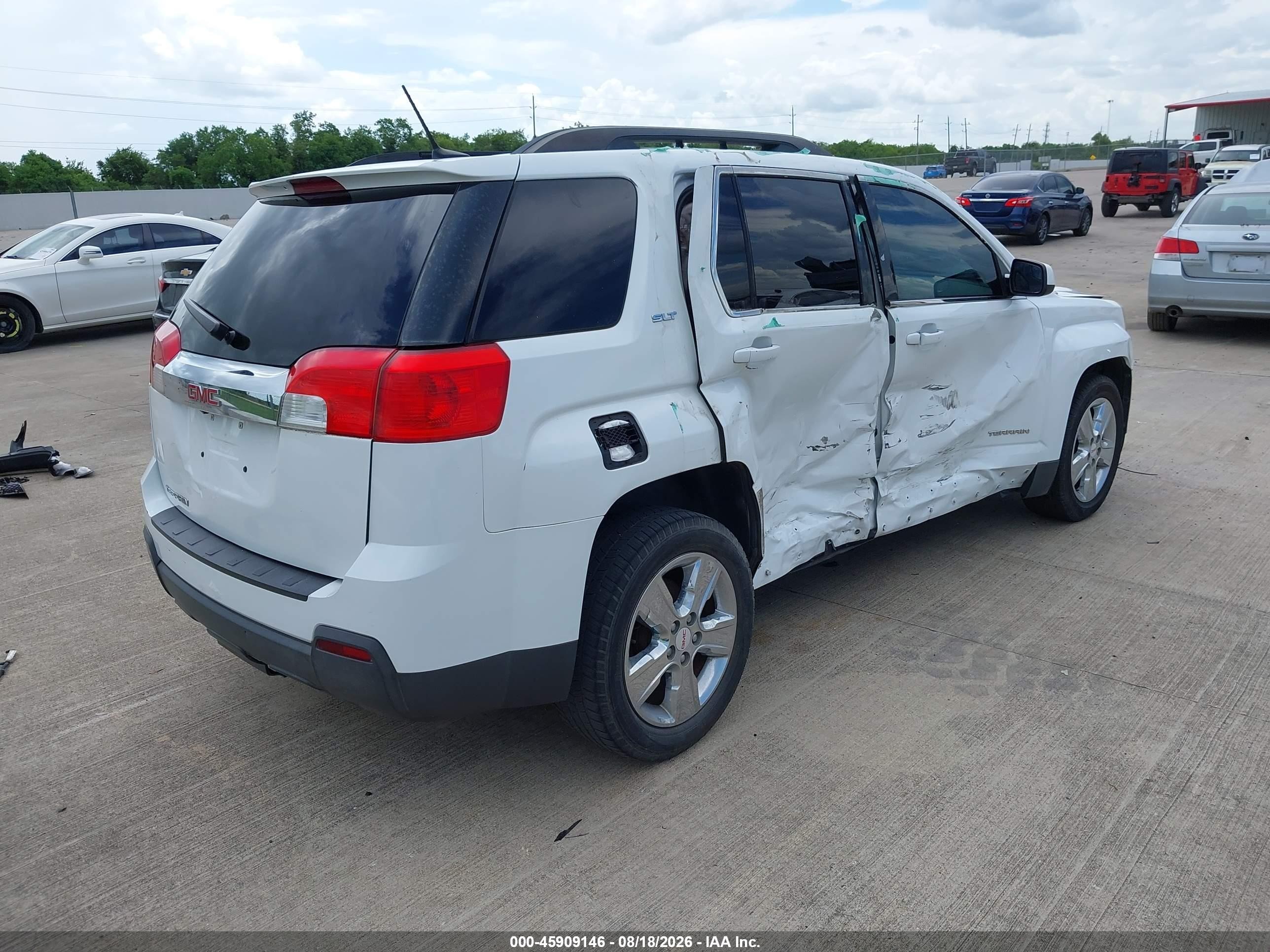 2014 Gmc Terrain Slt-1 White vin: 2GKALSEK7E6225004