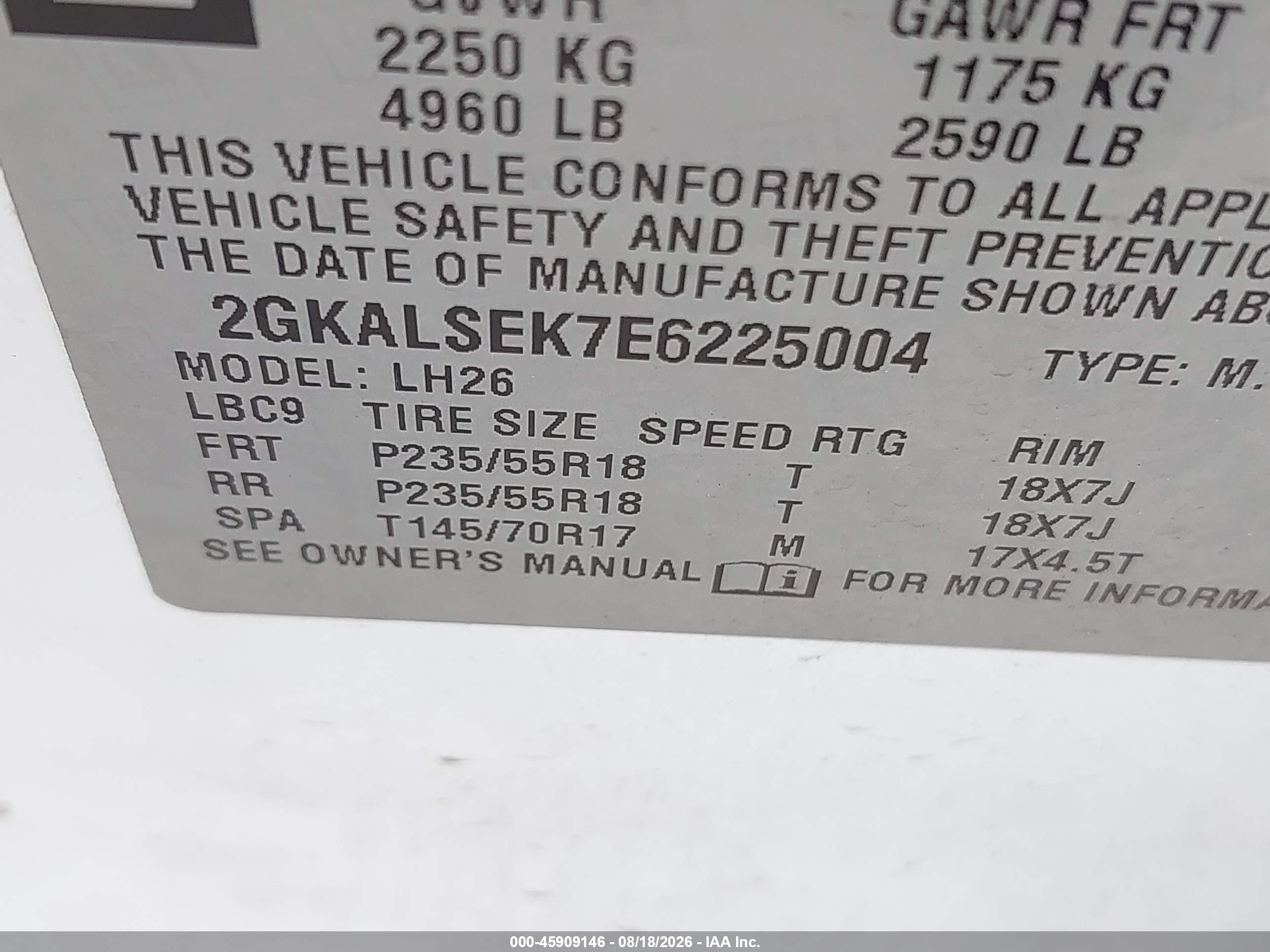2014 Gmc Terrain Slt-1 White vin: 2GKALSEK7E6225004