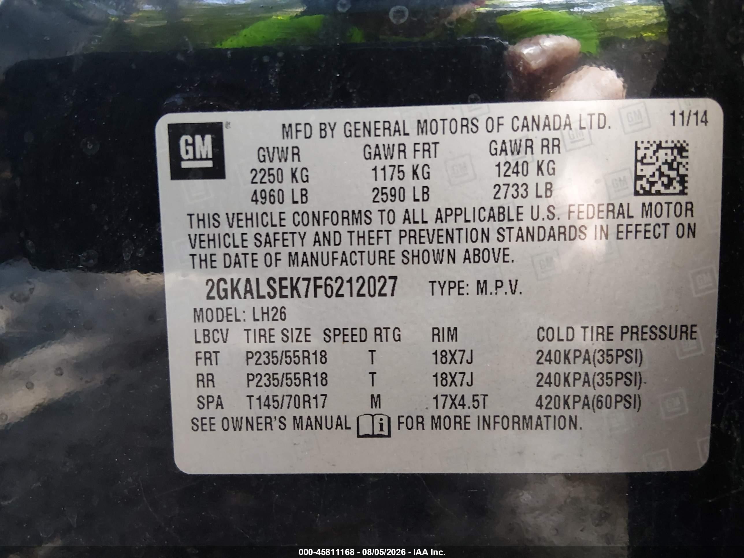 2015 Gmc Terrain Slt-1 Black vin: 2GKALSEK7F6212027