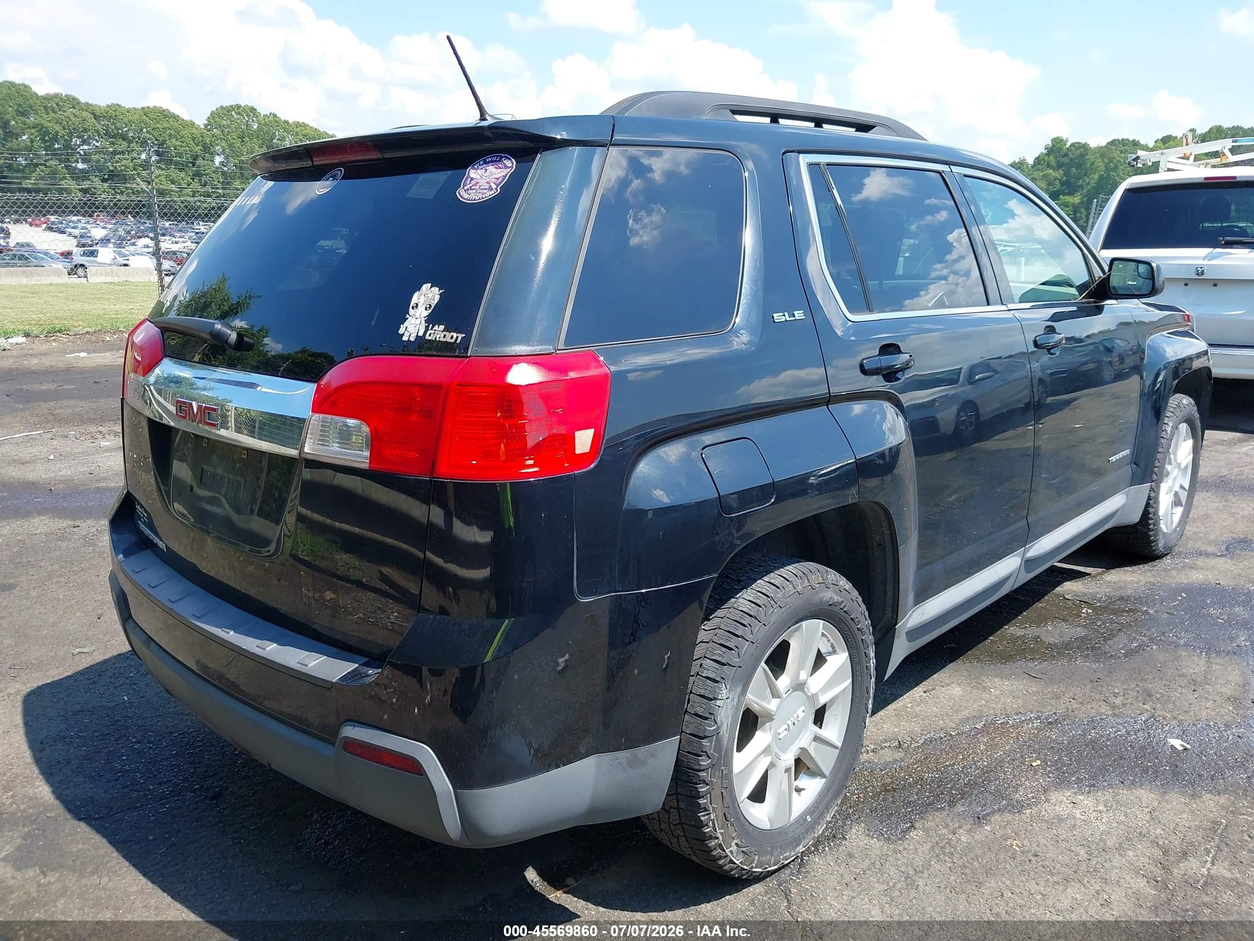 2013 Gmc Terrain Sle-2 Black vin: 2GKALSEK8D6253148