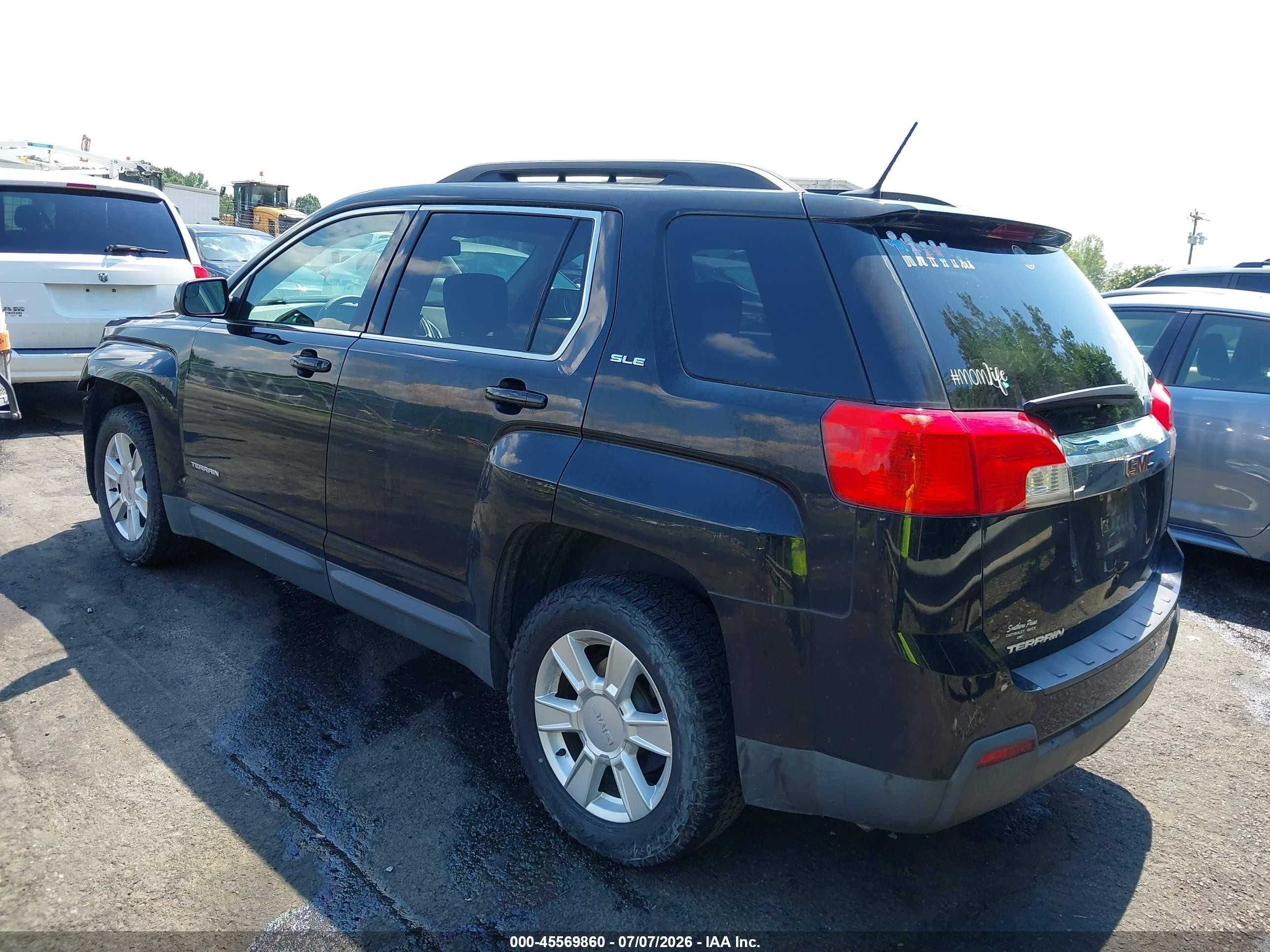 2013 Gmc Terrain Sle-2 Black vin: 2GKALSEK8D6253148