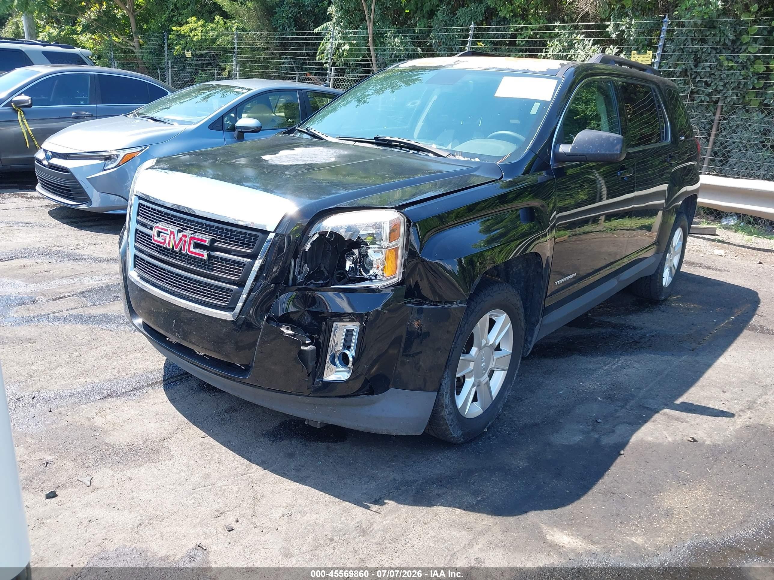 2013 Gmc Terrain Sle-2 Black vin: 2GKALSEK8D6253148