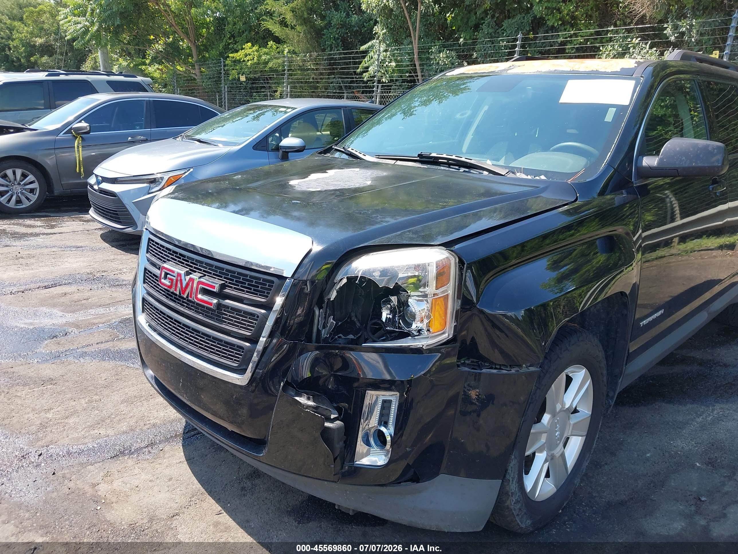 2013 Gmc Terrain Sle-2 Black vin: 2GKALSEK8D6253148