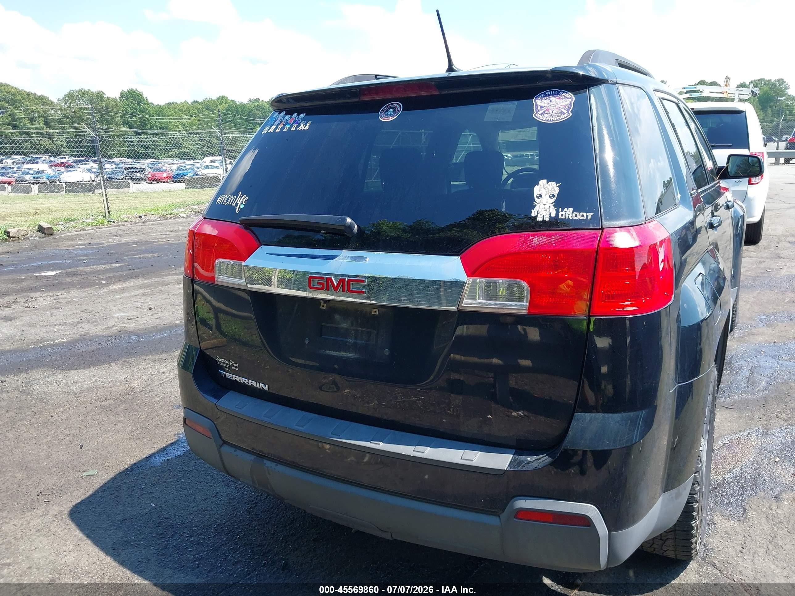 2013 Gmc Terrain Sle-2 Black vin: 2GKALSEK8D6253148
