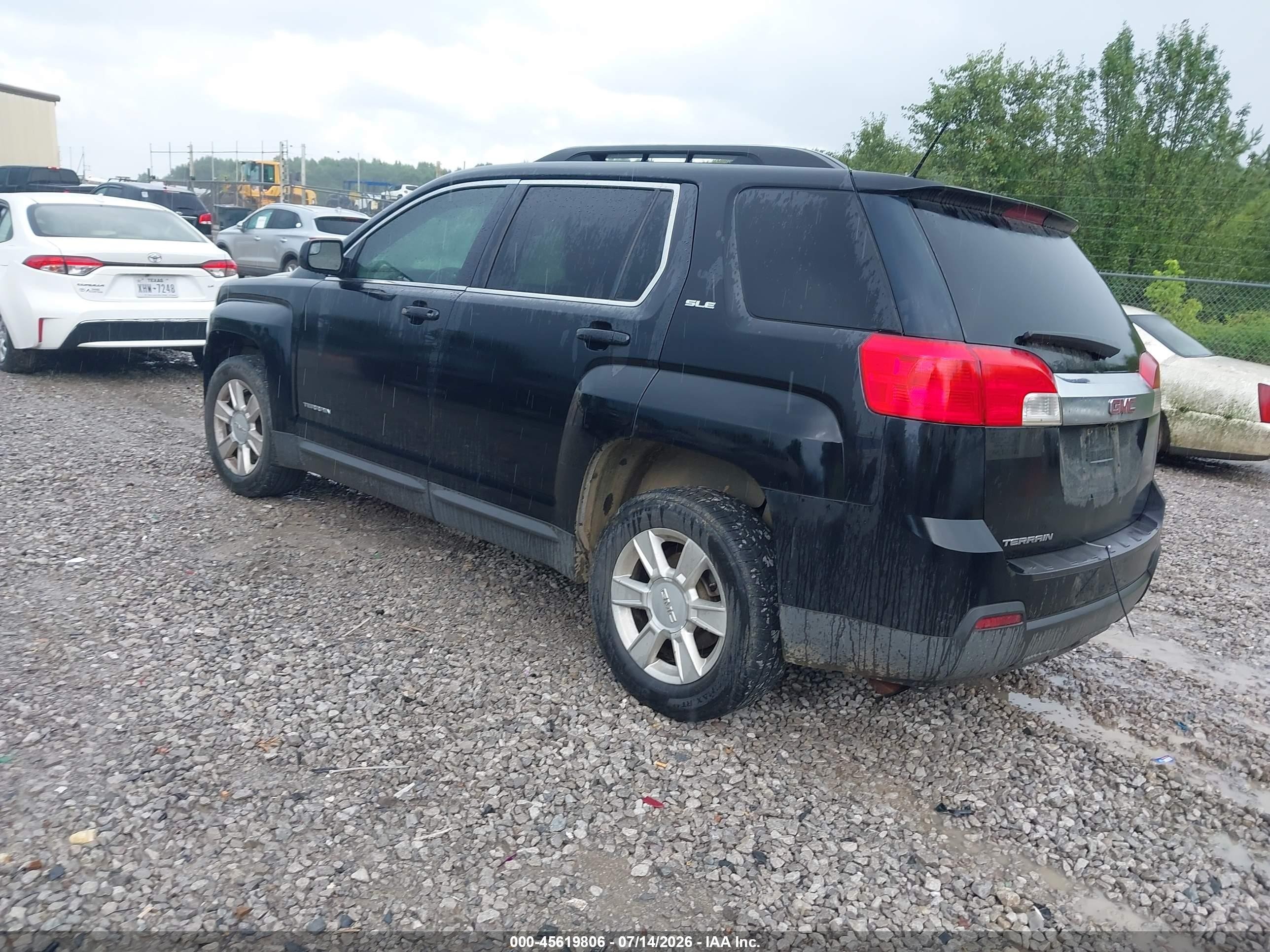 2013 Gmc Terrain Sle-2 Black vin: 2GKALSEK8D6277062