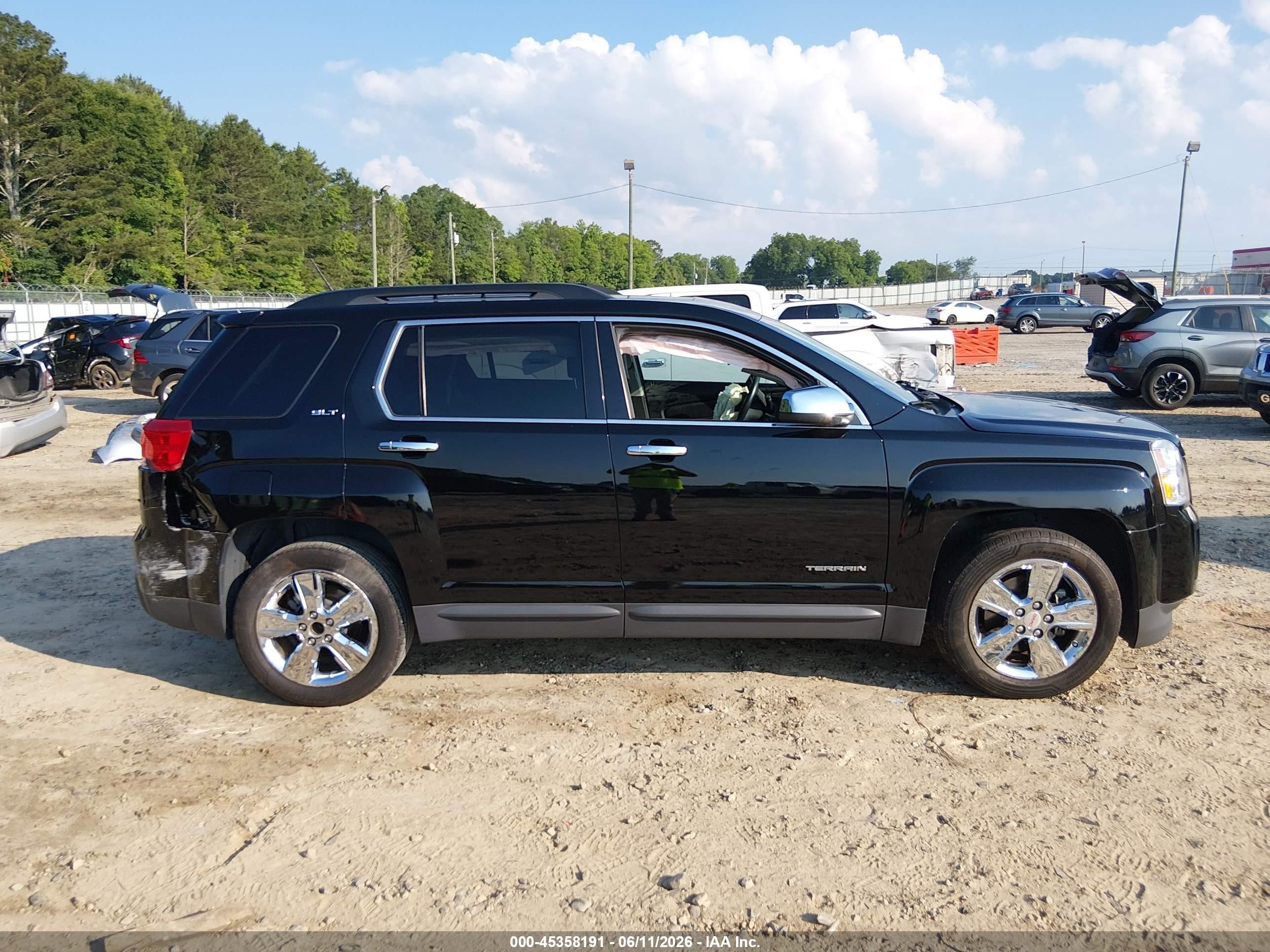 2015 Gmc Terrain Slt-1 Black vin: 2GKALSEK8F6300715