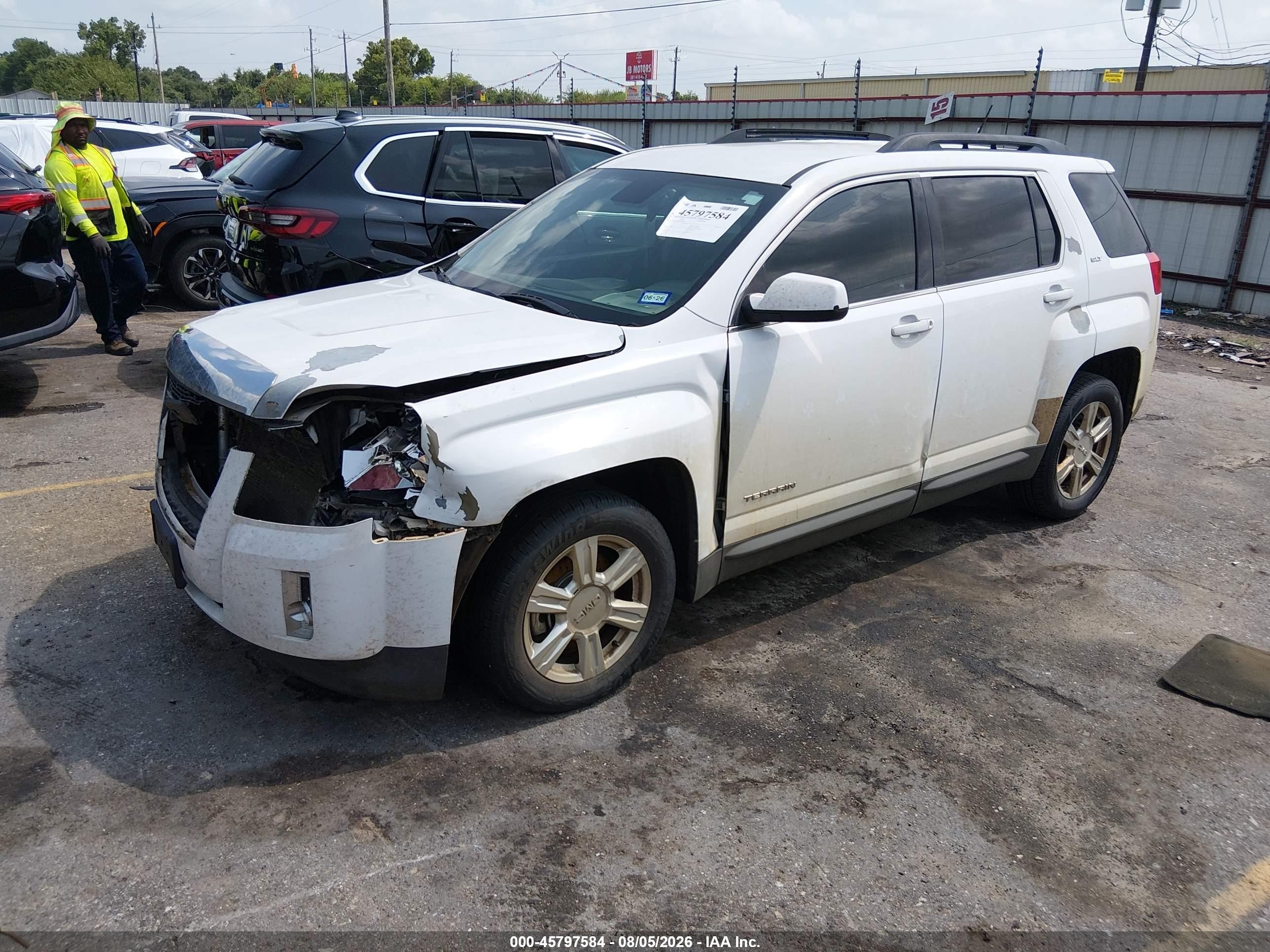 2014 Gmc Terrain Slt-1 White vin: 2GKALSEKXE6148919