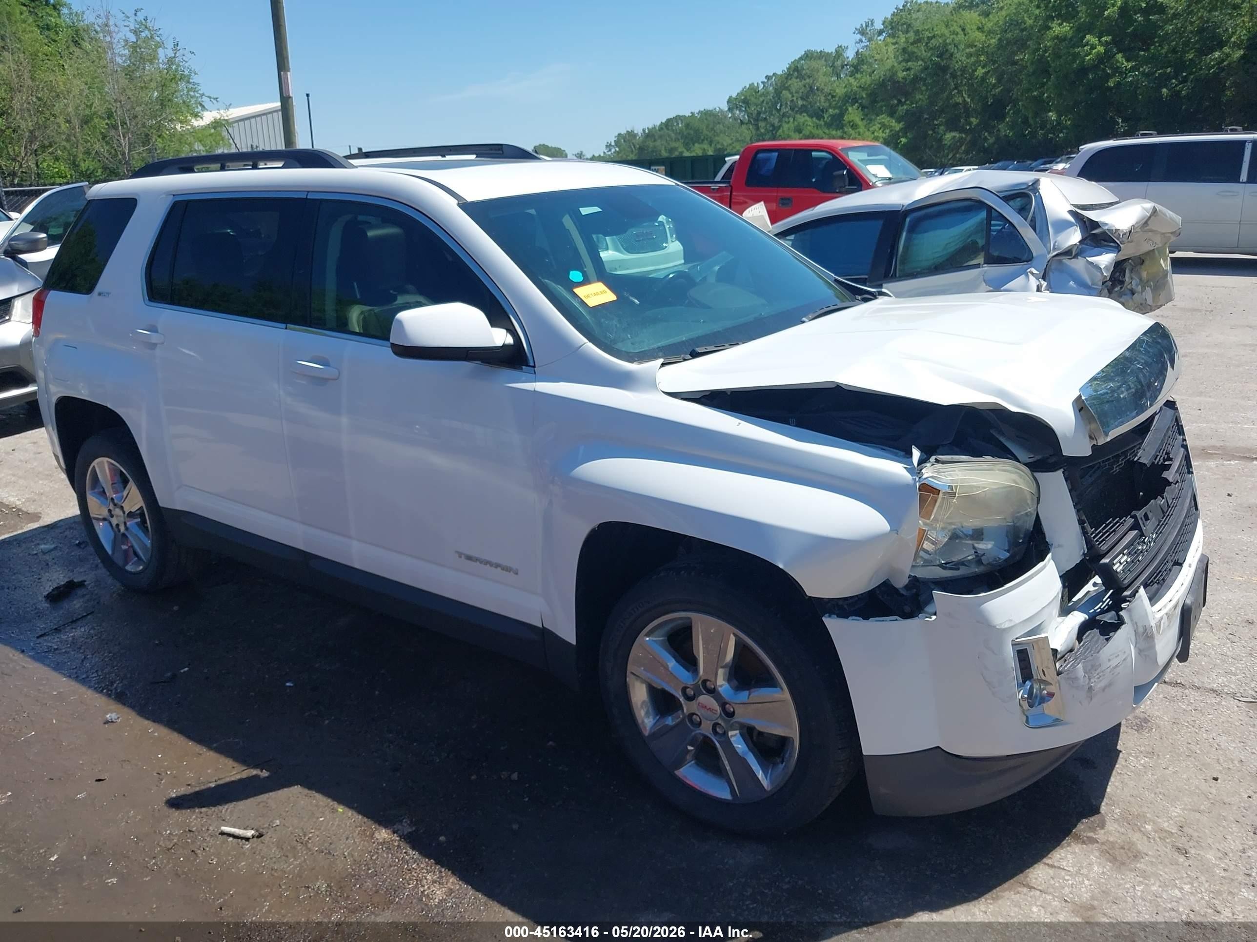 2014 Gmc Terrain Slt-1 White vin: 2GKALSEKXE6222419