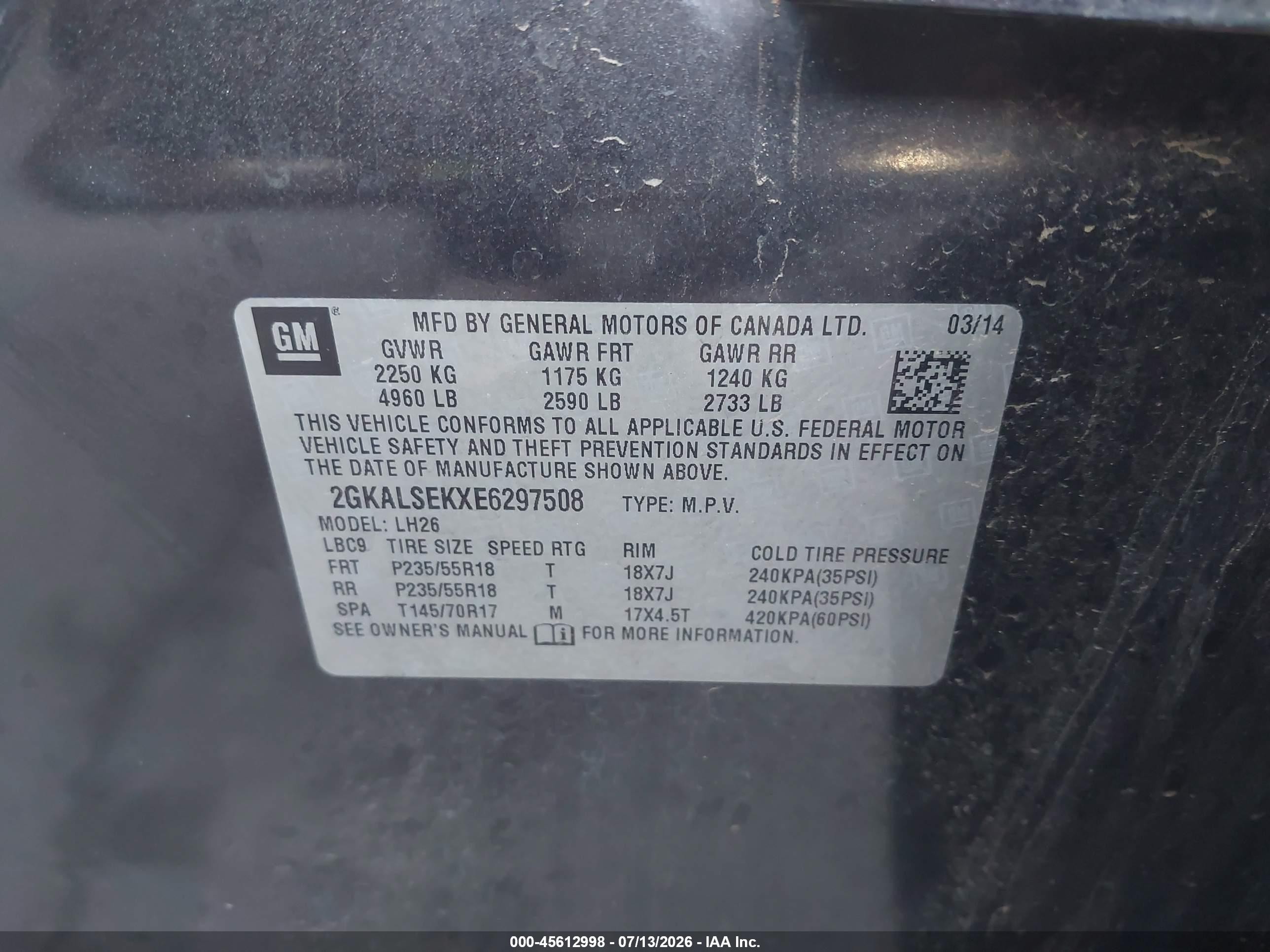 2014 Gmc Terrain Slt-1 Black vin: 2GKALSEKXE6297508