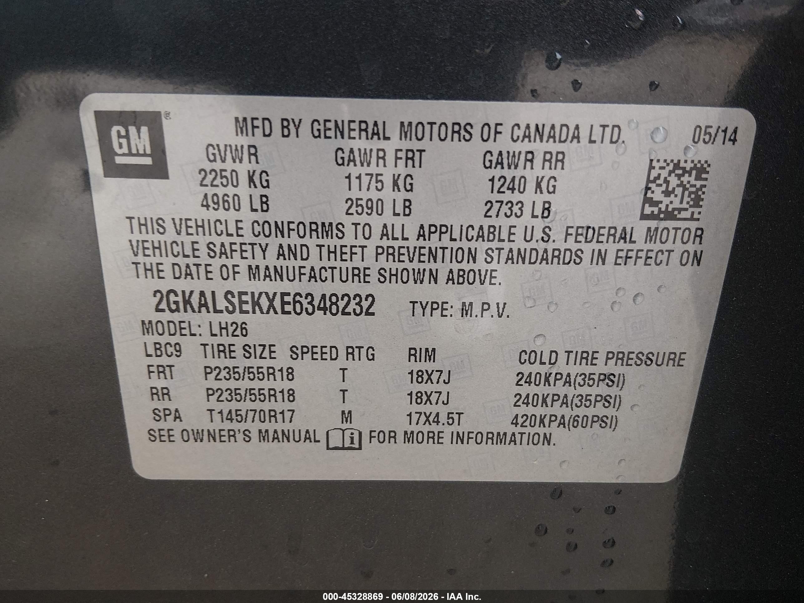 2014 Gmc Terrain Slt-1 Black vin: 2GKALSEKXE6348232