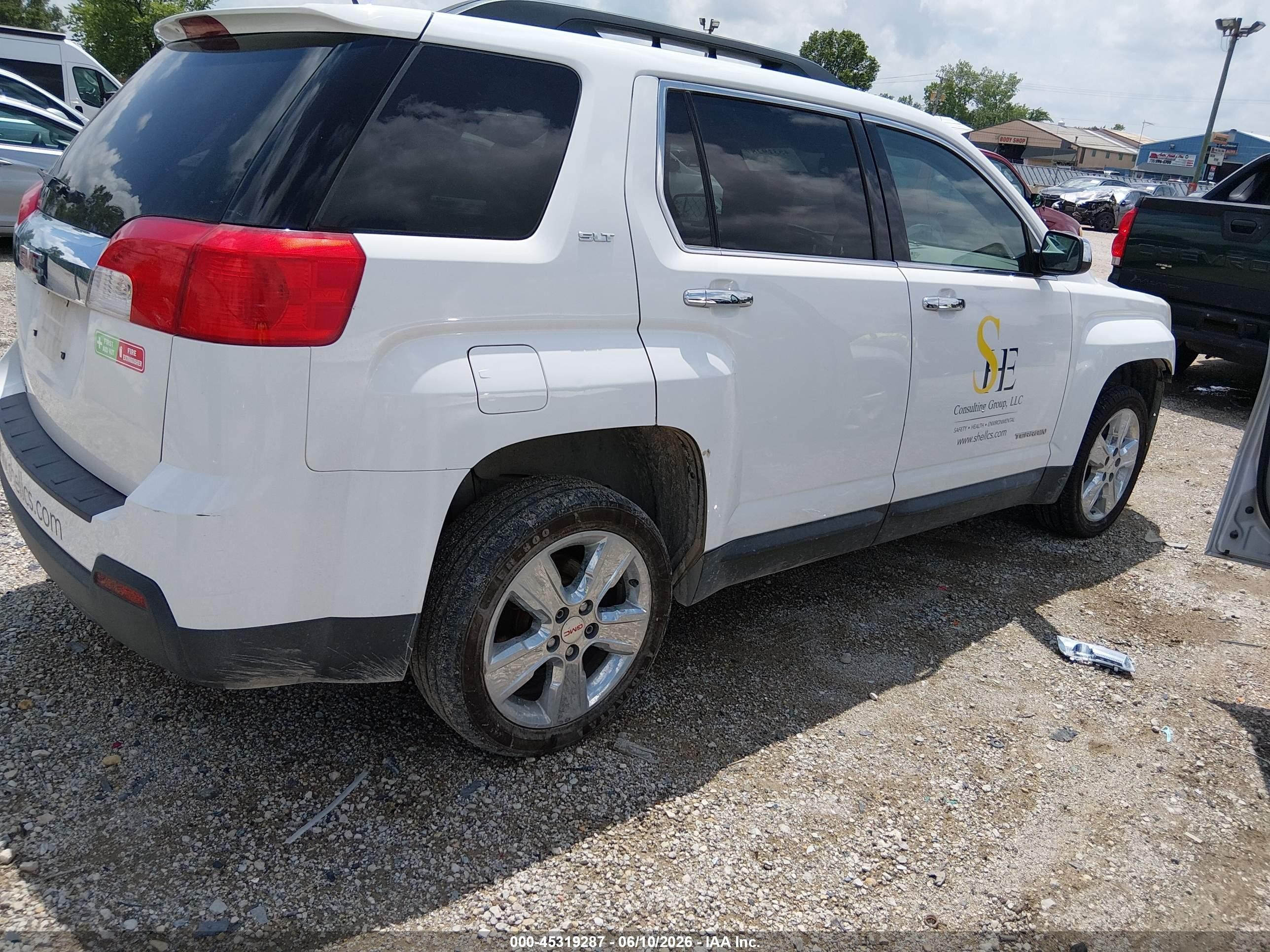 2015 Gmc Terrain Slt-1 White vin: 2GKALSEKXF6210739