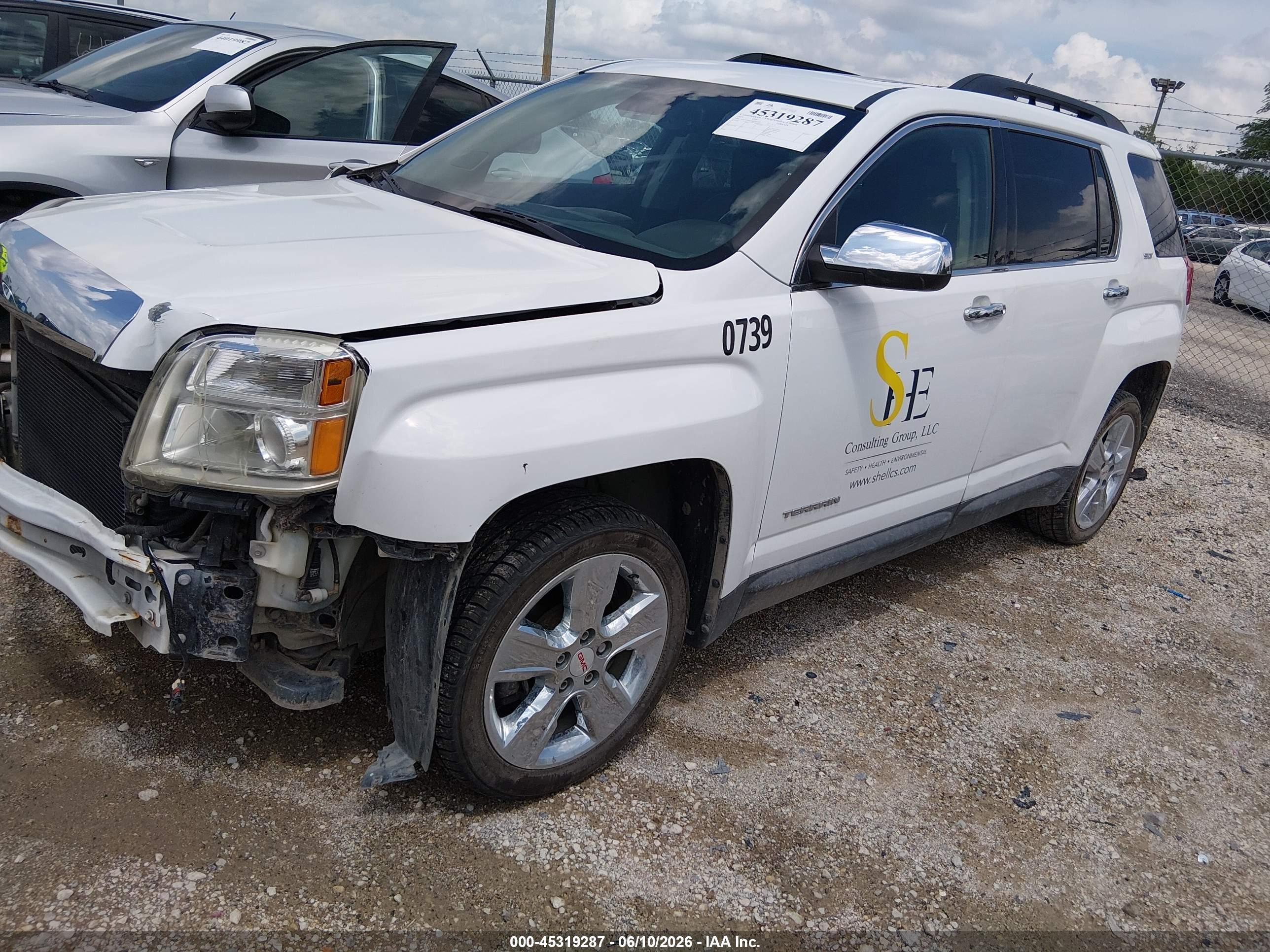 2015 Gmc Terrain Slt-1 White vin: 2GKALSEKXF6210739