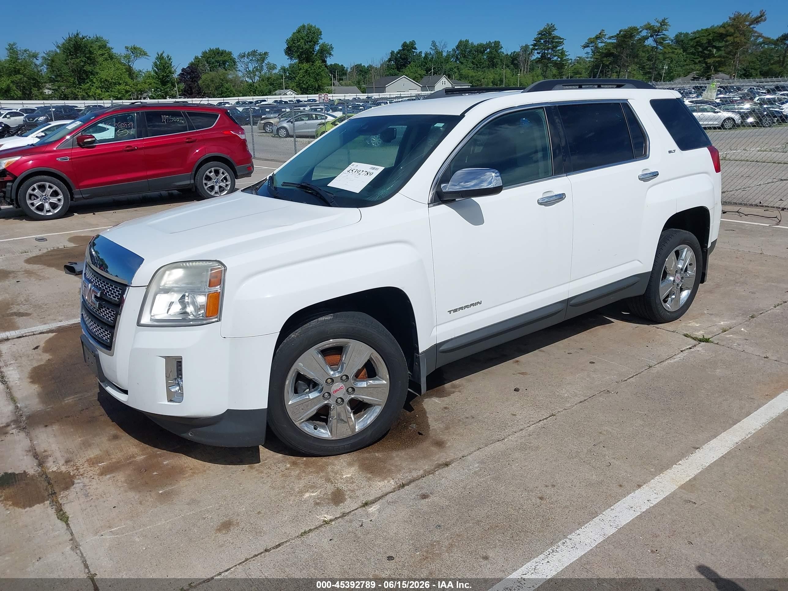 2015 Gmc Terrain Slt-1 White vin: 2GKALSEKXF6241621