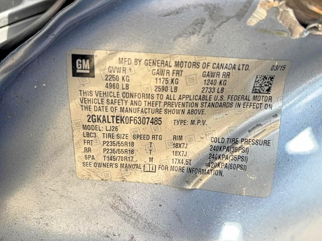 2015 Gmc Terrain Slt Silver vin: 2GKALTEK0F6307485