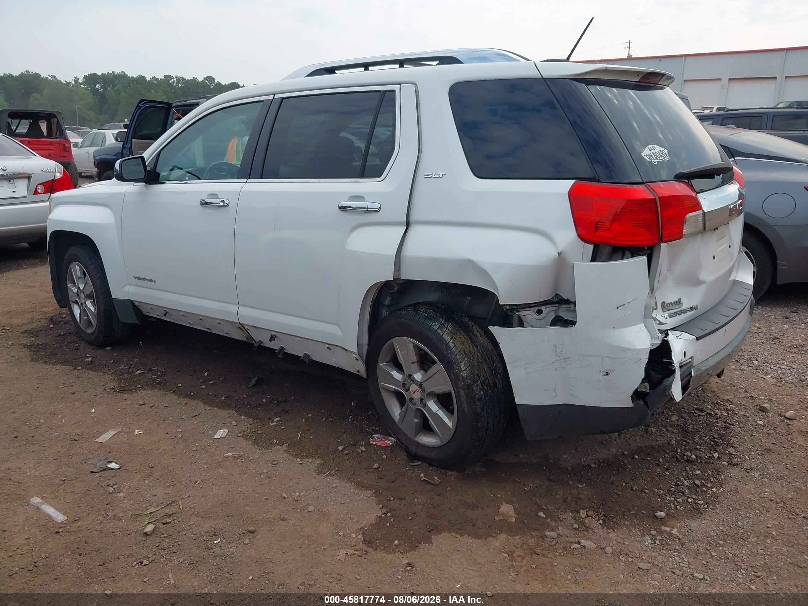 2015 Gmc Terrain Slt-2 White vin: 2GKALTEK1F6174607