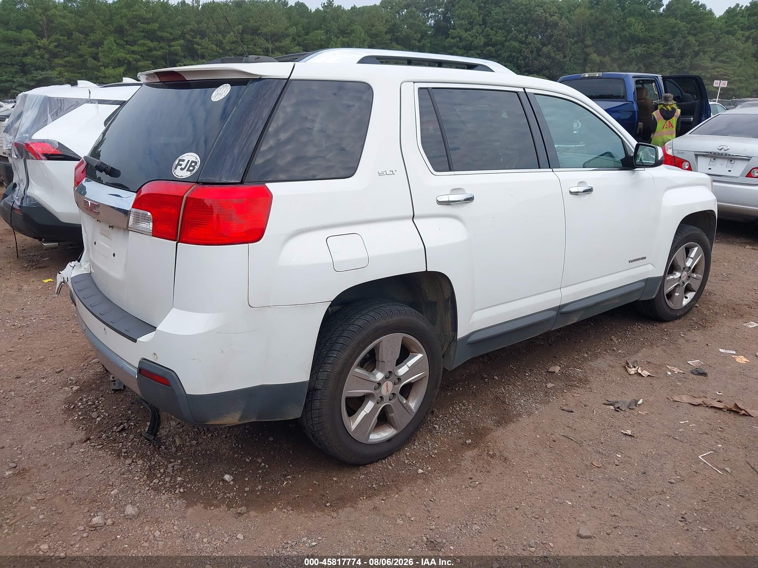 2015 Gmc Terrain Slt-2 White vin: 2GKALTEK1F6174607