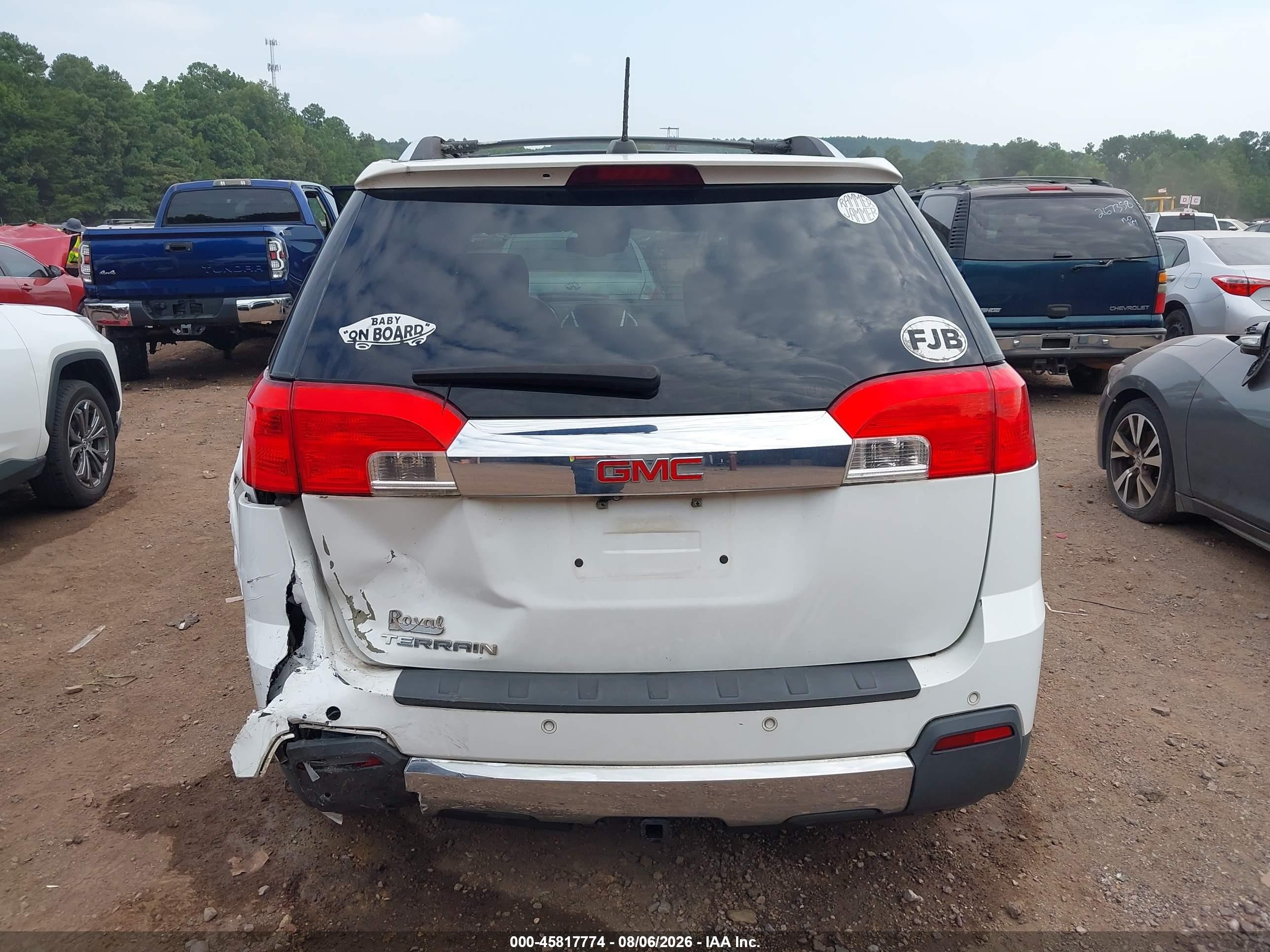 2015 Gmc Terrain Slt-2 White vin: 2GKALTEK1F6174607