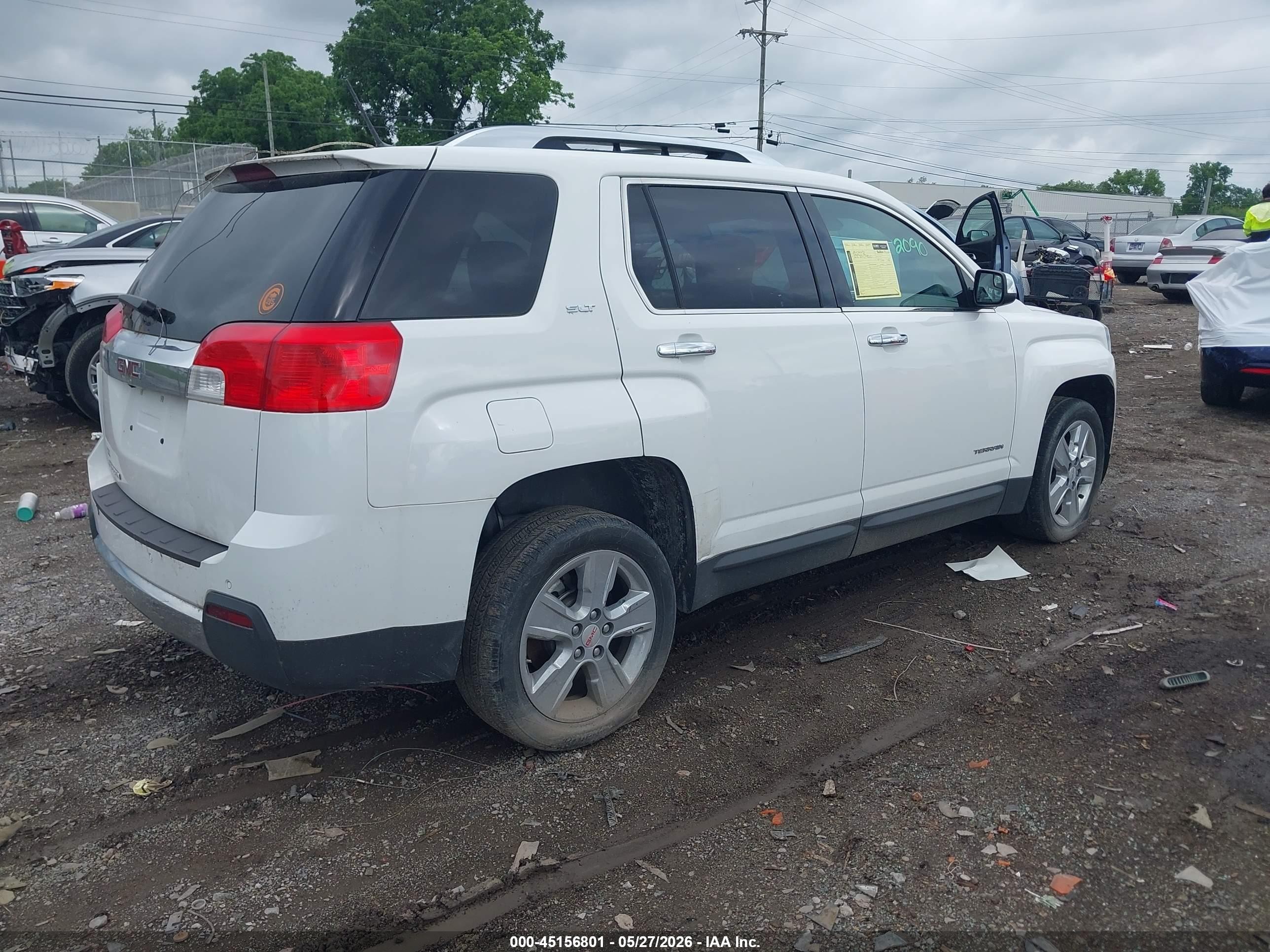 2014 Gmc Terrain Slt-2 White vin: 2GKALTEK3E6249371