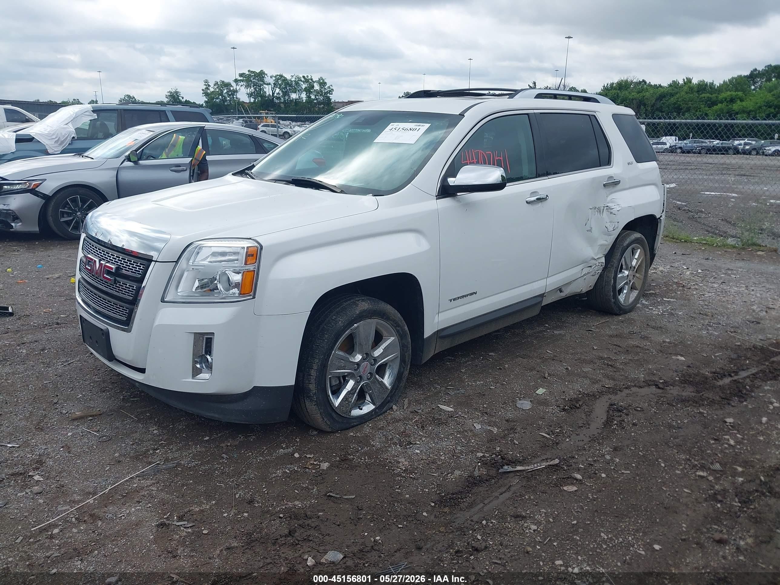 2014 Gmc Terrain Slt-2 White vin: 2GKALTEK3E6249371