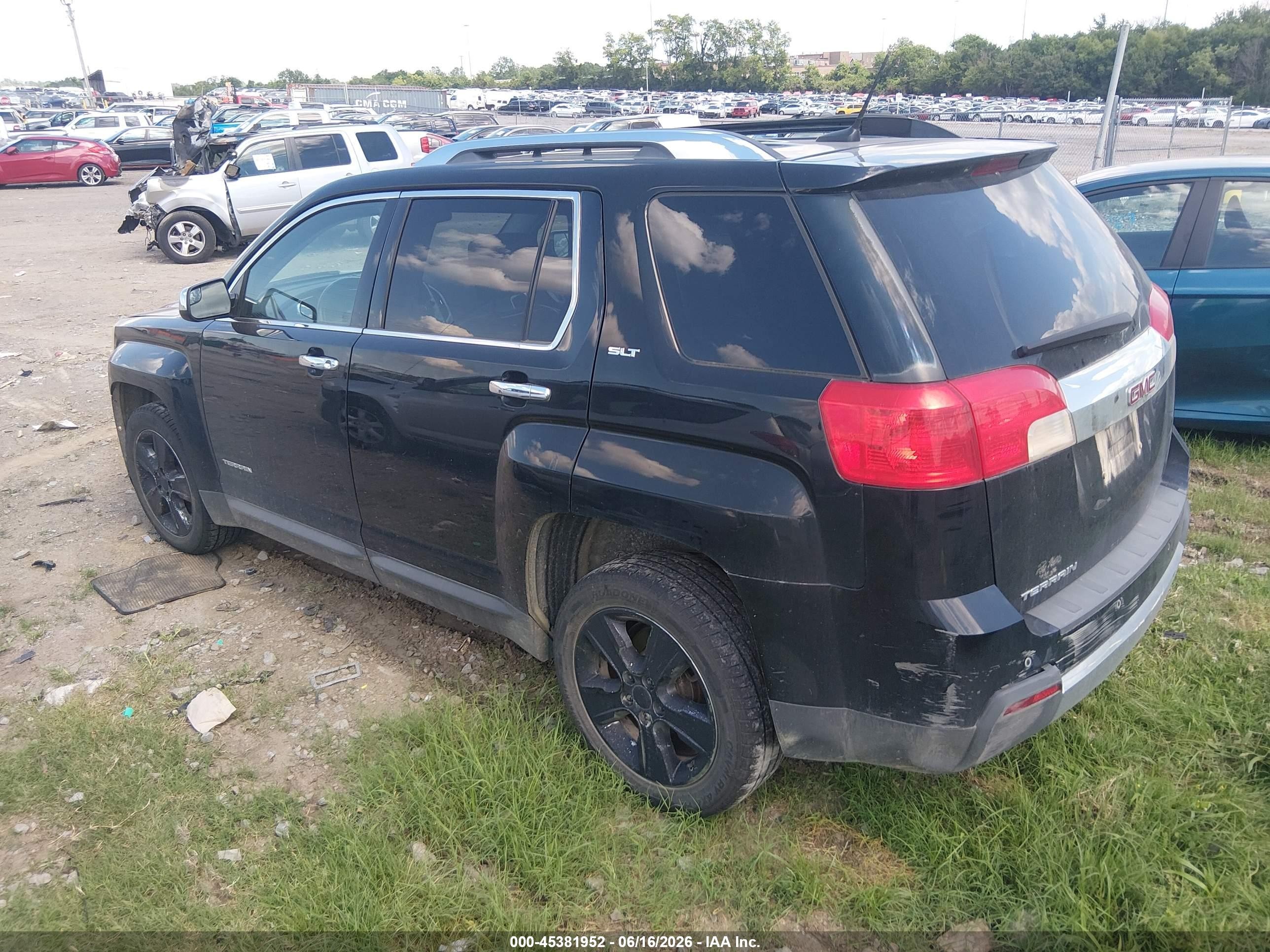2014 Gmc Terrain Slt-2 Black vin: 2GKALTEK7E6355144