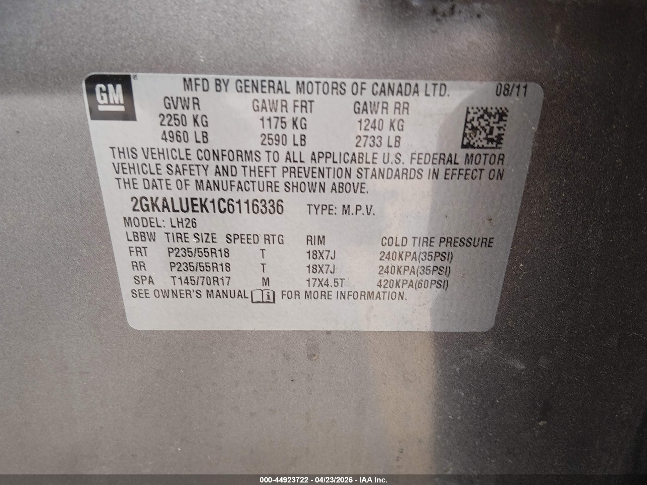 2012 Gmc Terrain Slt-1 Серый vin: 2GKALUEK1C6116336