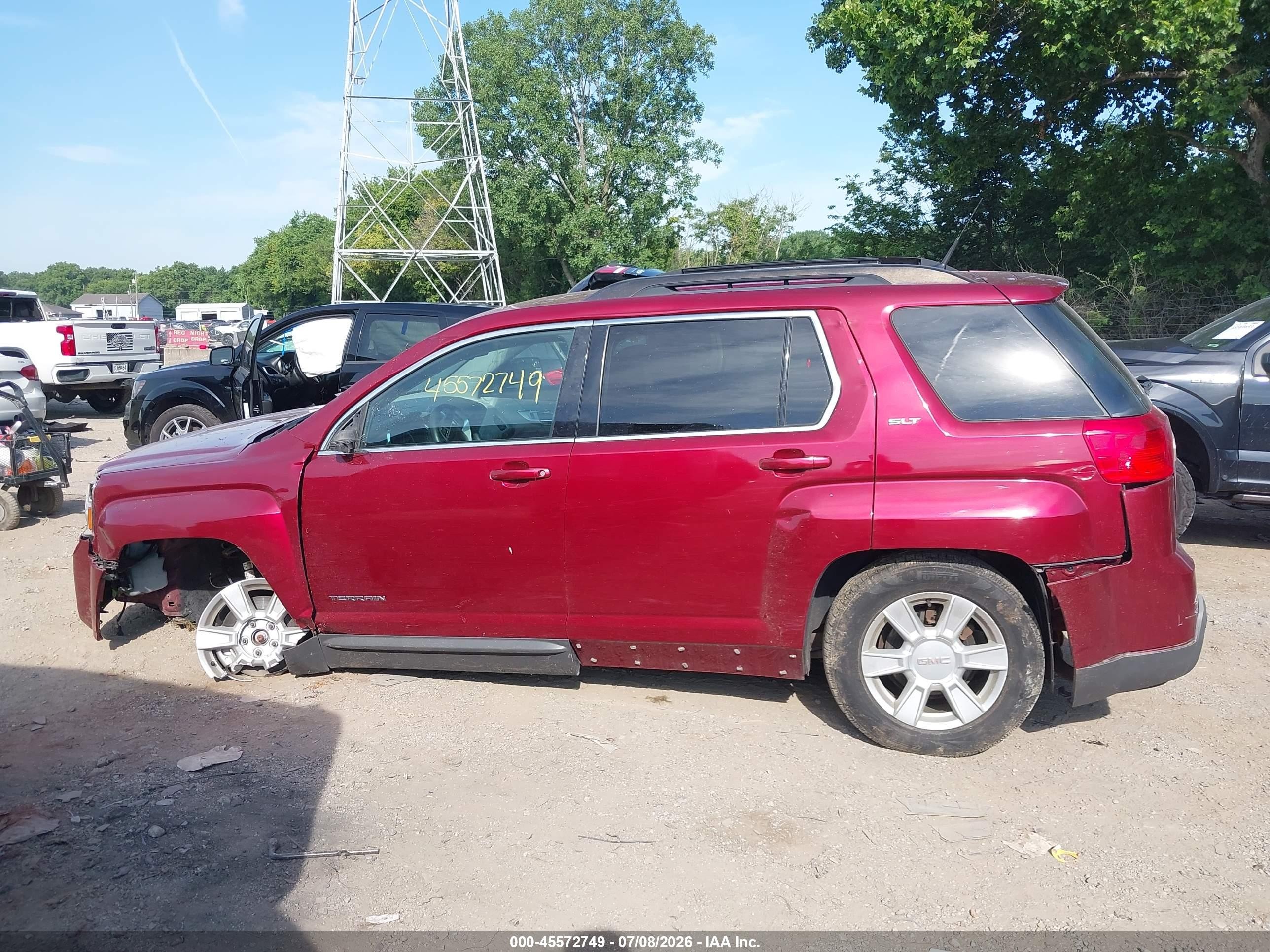 2012 Gmc Terrain Slt-1 Red vin: 2GKALUEK1C6393147