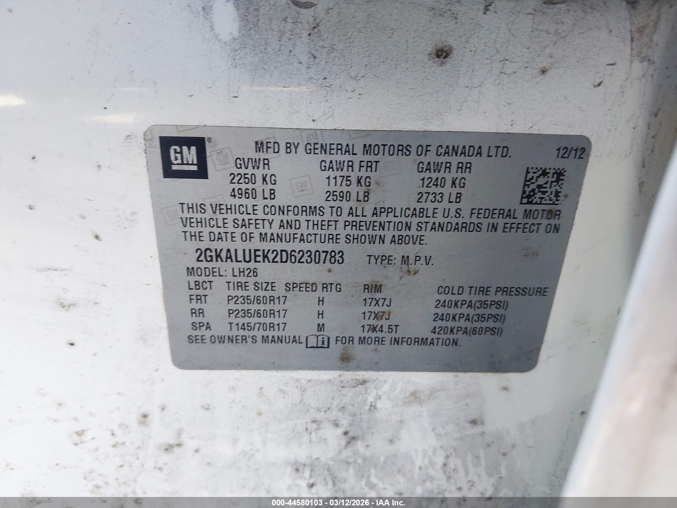 2013 Gmc Terrain Slt-1 White vin: 2GKALUEK2D6230783