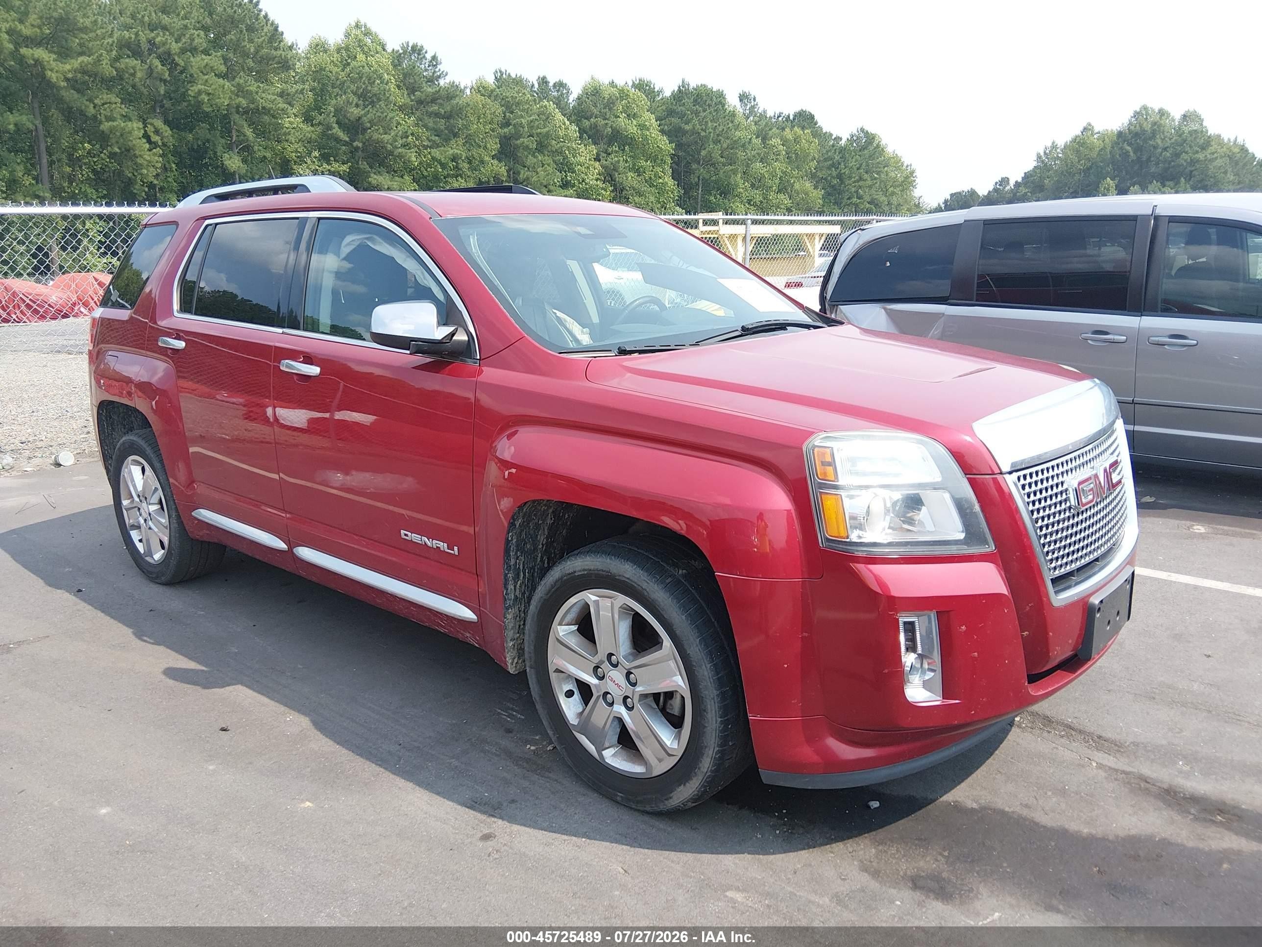 2015 Gmc Terrain Denali Red vin: 2GKALUEK3F6204129
