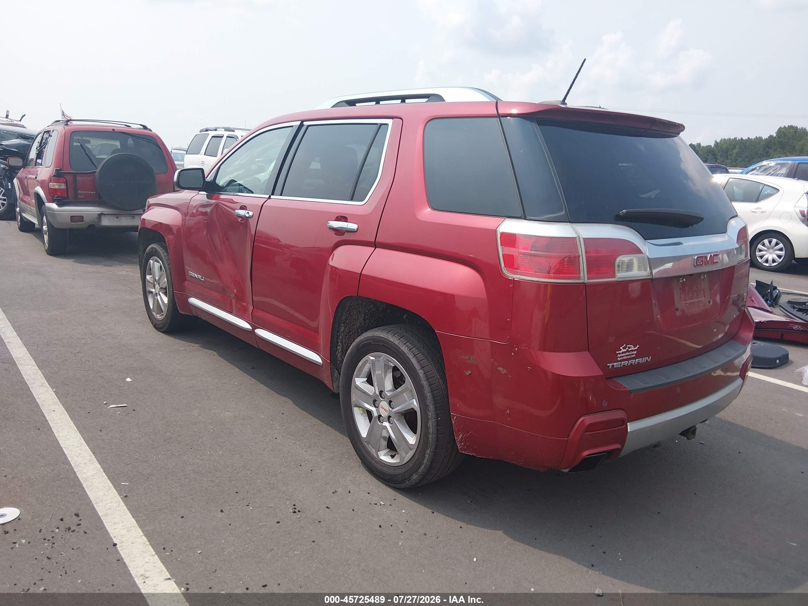 2015 Gmc Terrain Denali Red vin: 2GKALUEK3F6204129