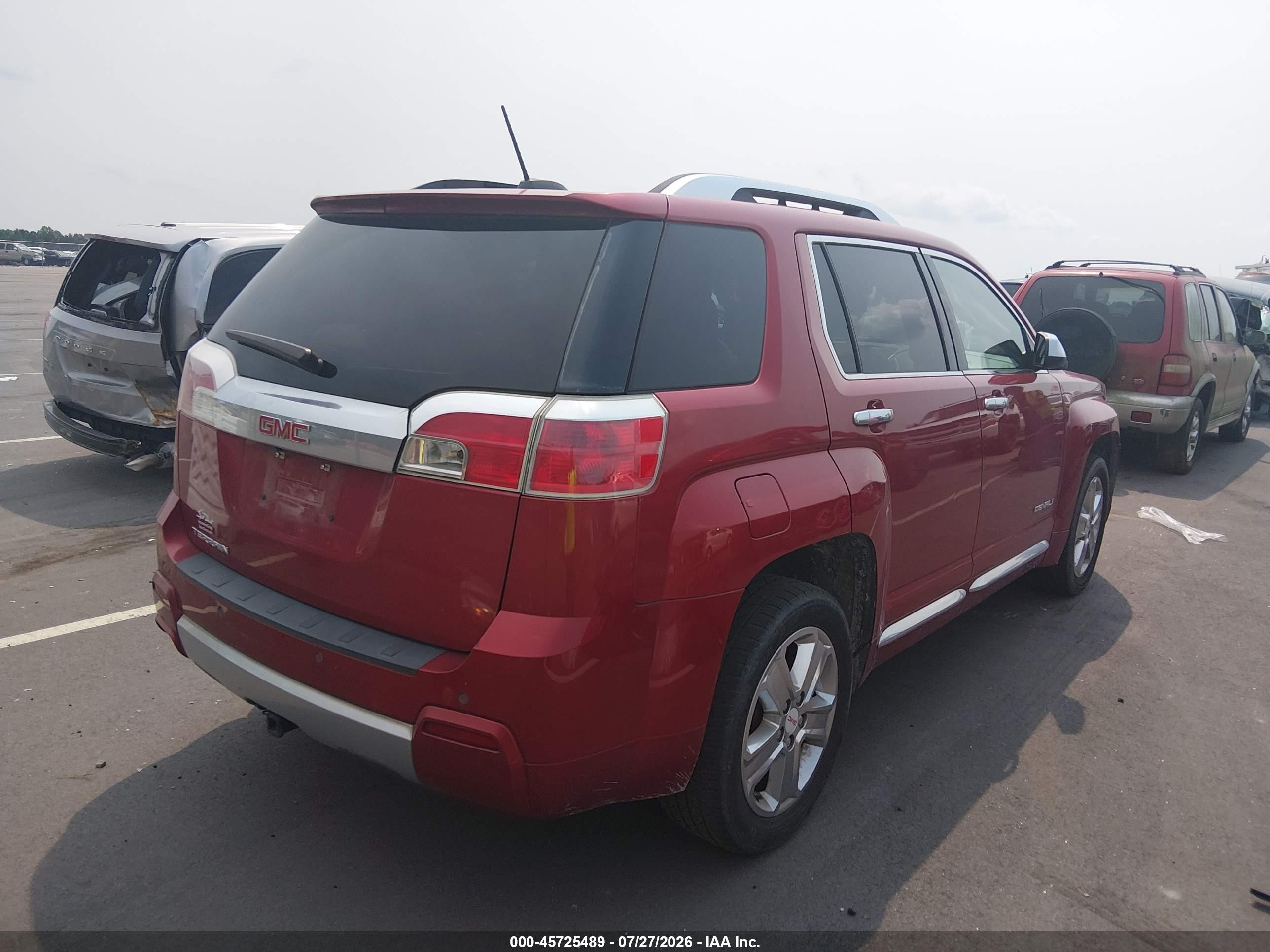 2015 Gmc Terrain Denali Red vin: 2GKALUEK3F6204129