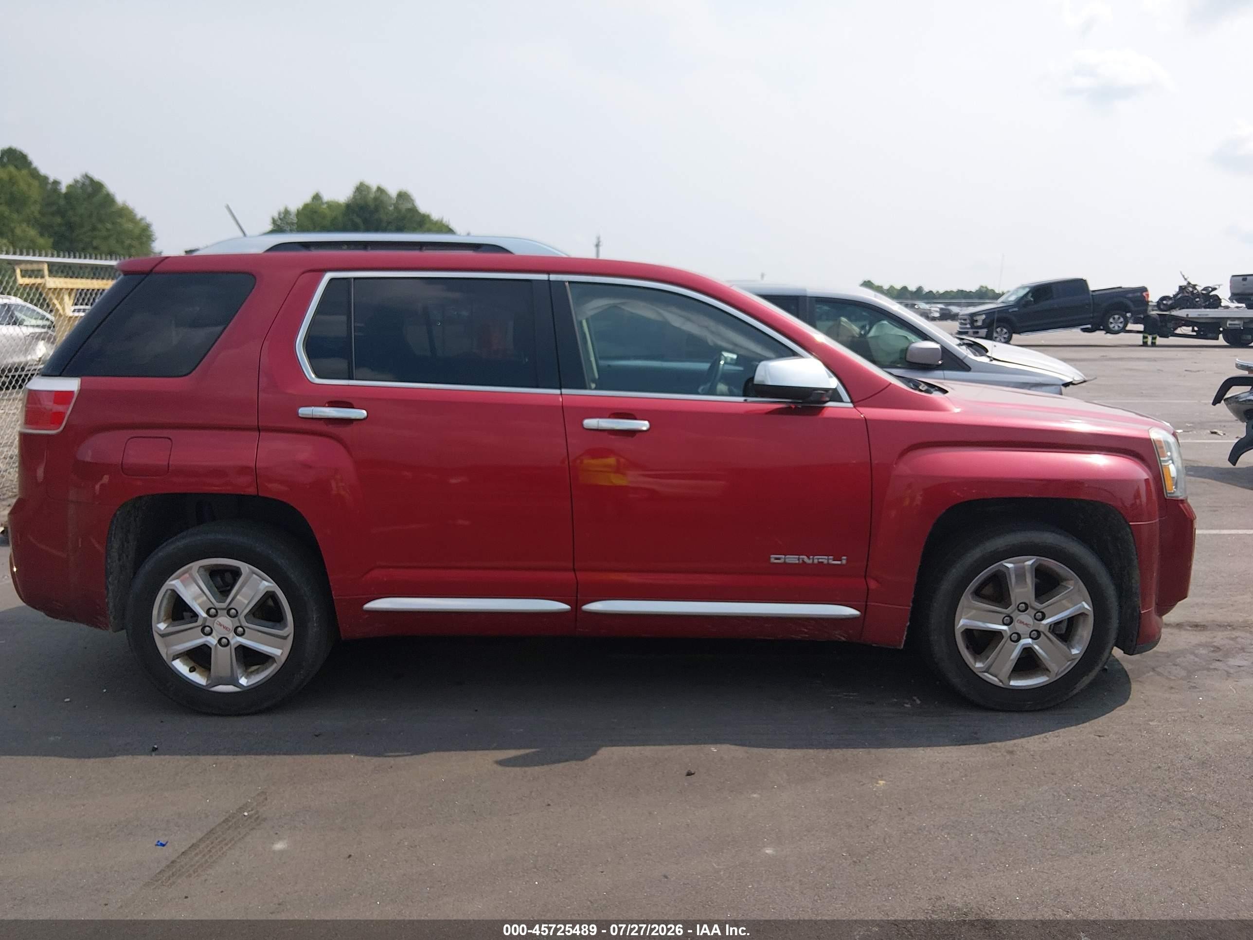 2015 Gmc Terrain Denali Red vin: 2GKALUEK3F6204129