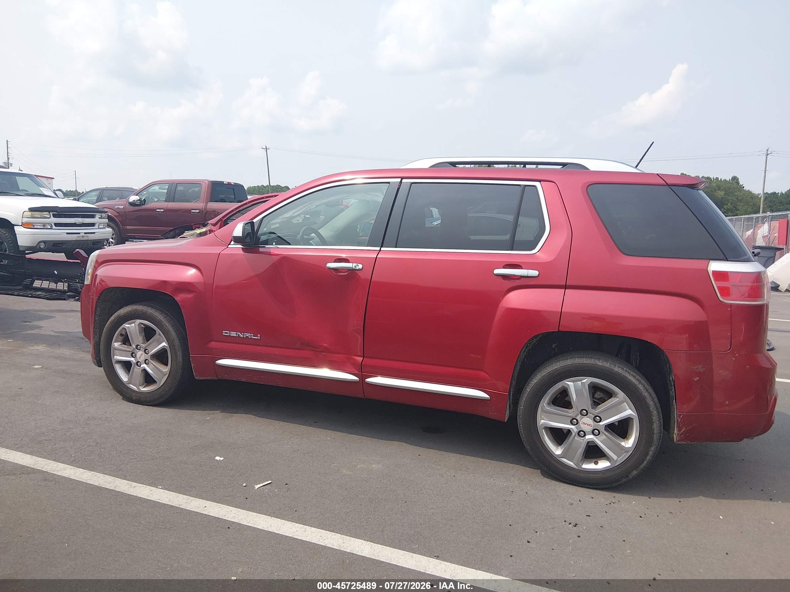 2015 Gmc Terrain Denali Red vin: 2GKALUEK3F6204129