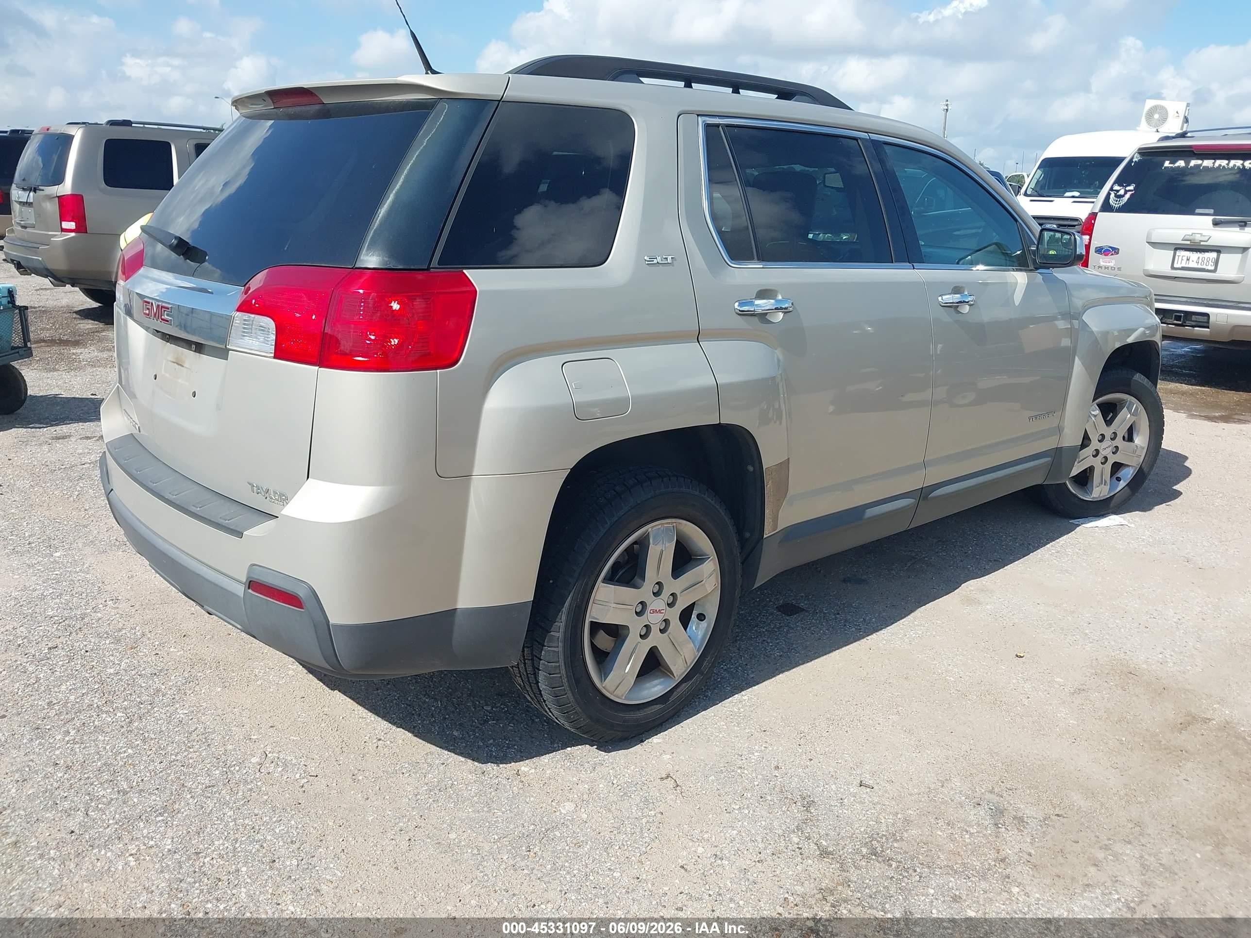 2012 Gmc Terrain Slt-1 Gold vin: 2GKALUEK4C6302159