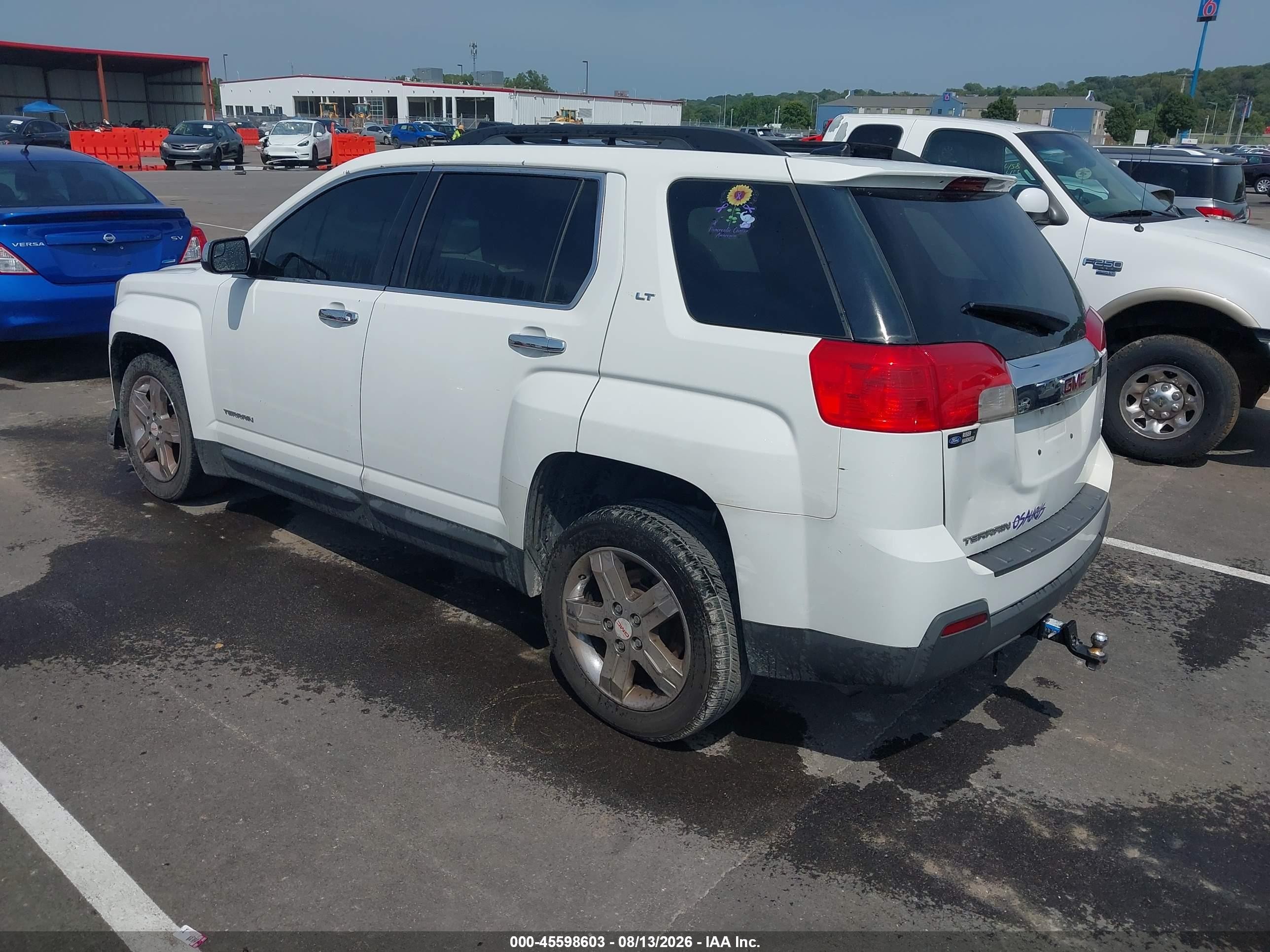 2013 Gmc Terrain Slt-1 White vin: 2GKALUEK4D6112413
