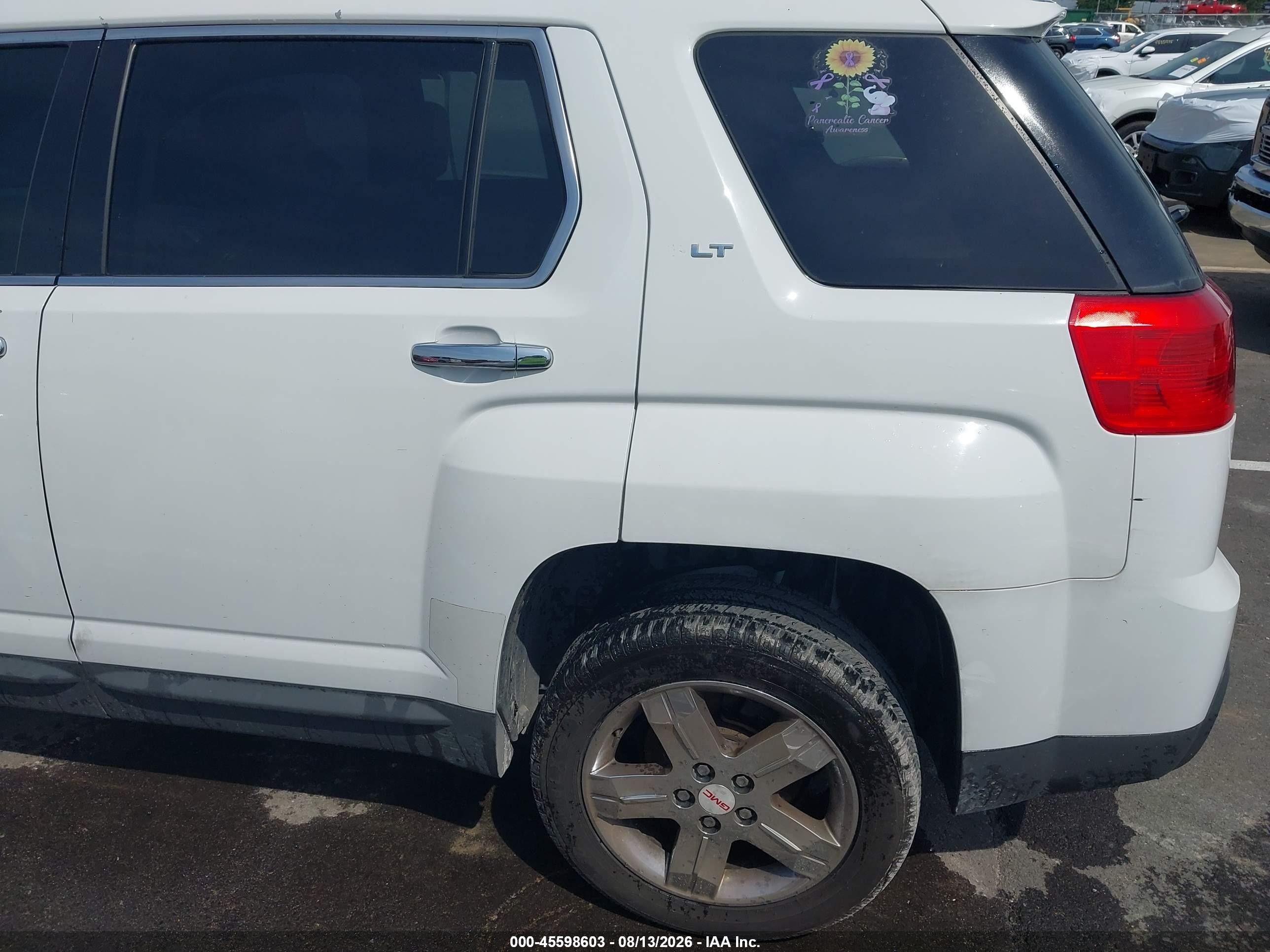 2013 Gmc Terrain Slt-1 White vin: 2GKALUEK4D6112413