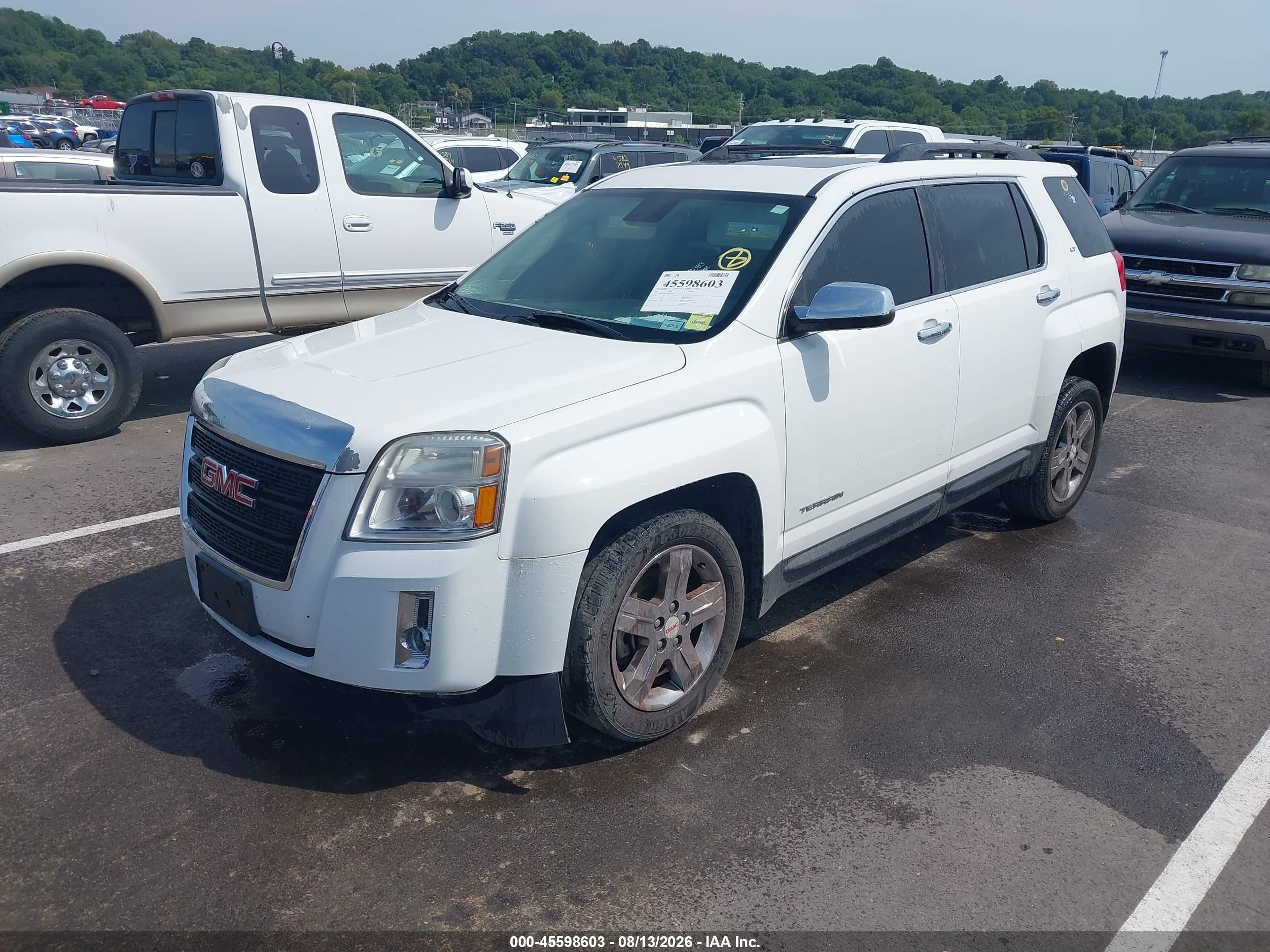 2013 Gmc Terrain Slt-1 White vin: 2GKALUEK4D6112413
