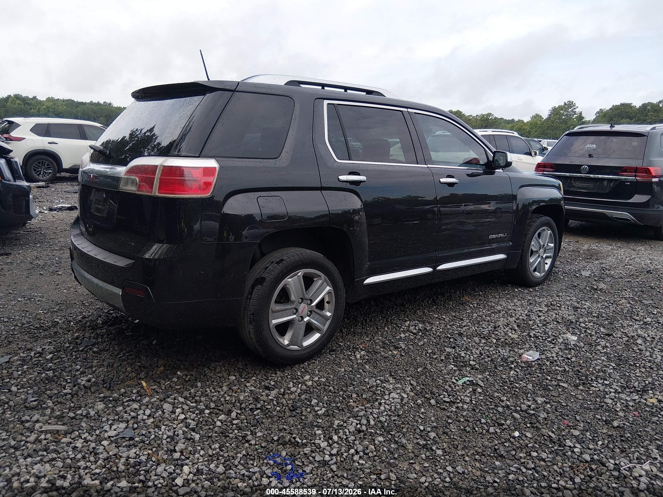 2015 Gmc Terrain Denali Black vin: 2GKALUEK6F6264177