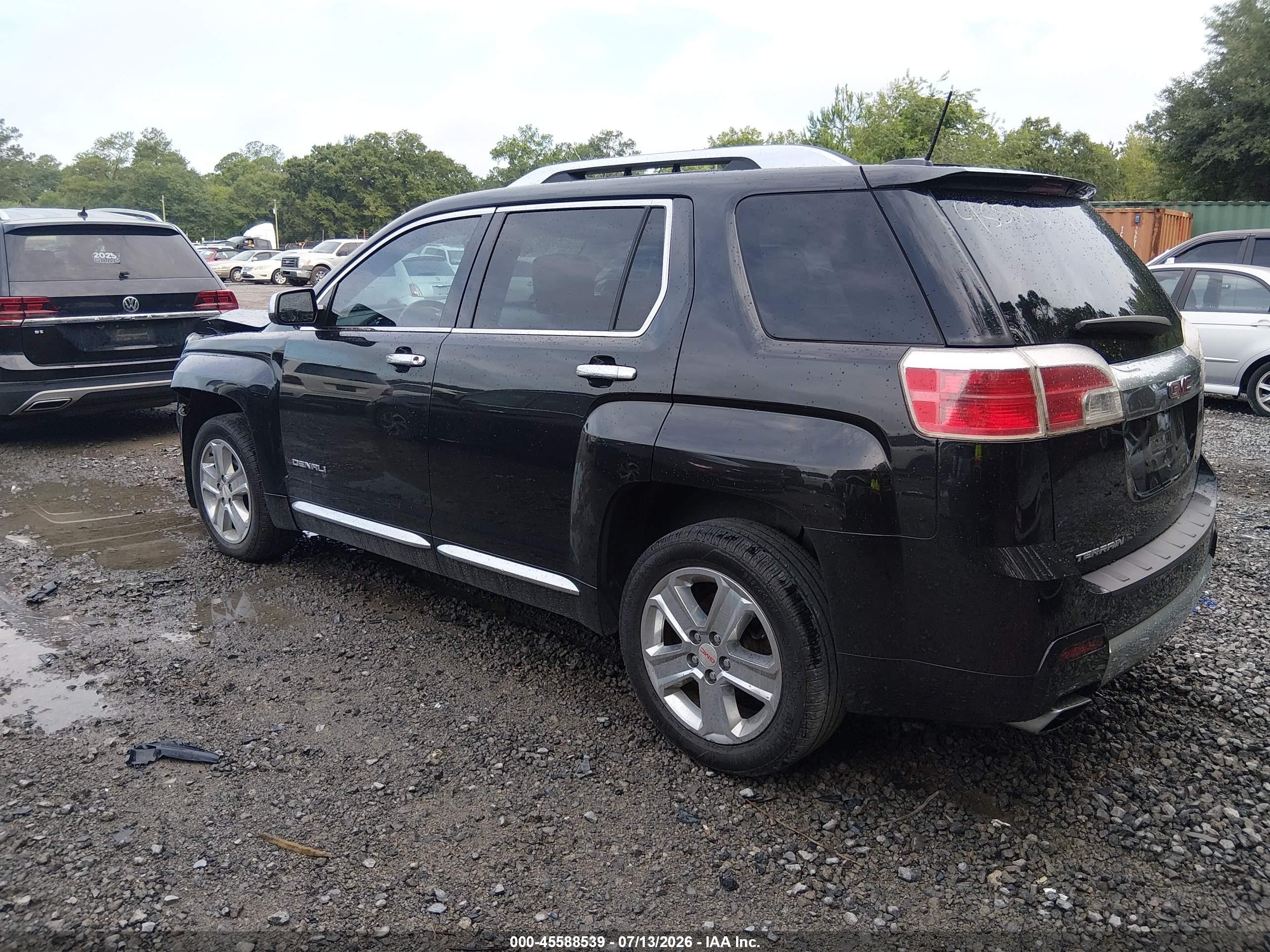 2015 Gmc Terrain Denali Black vin: 2GKALUEK6F6264177