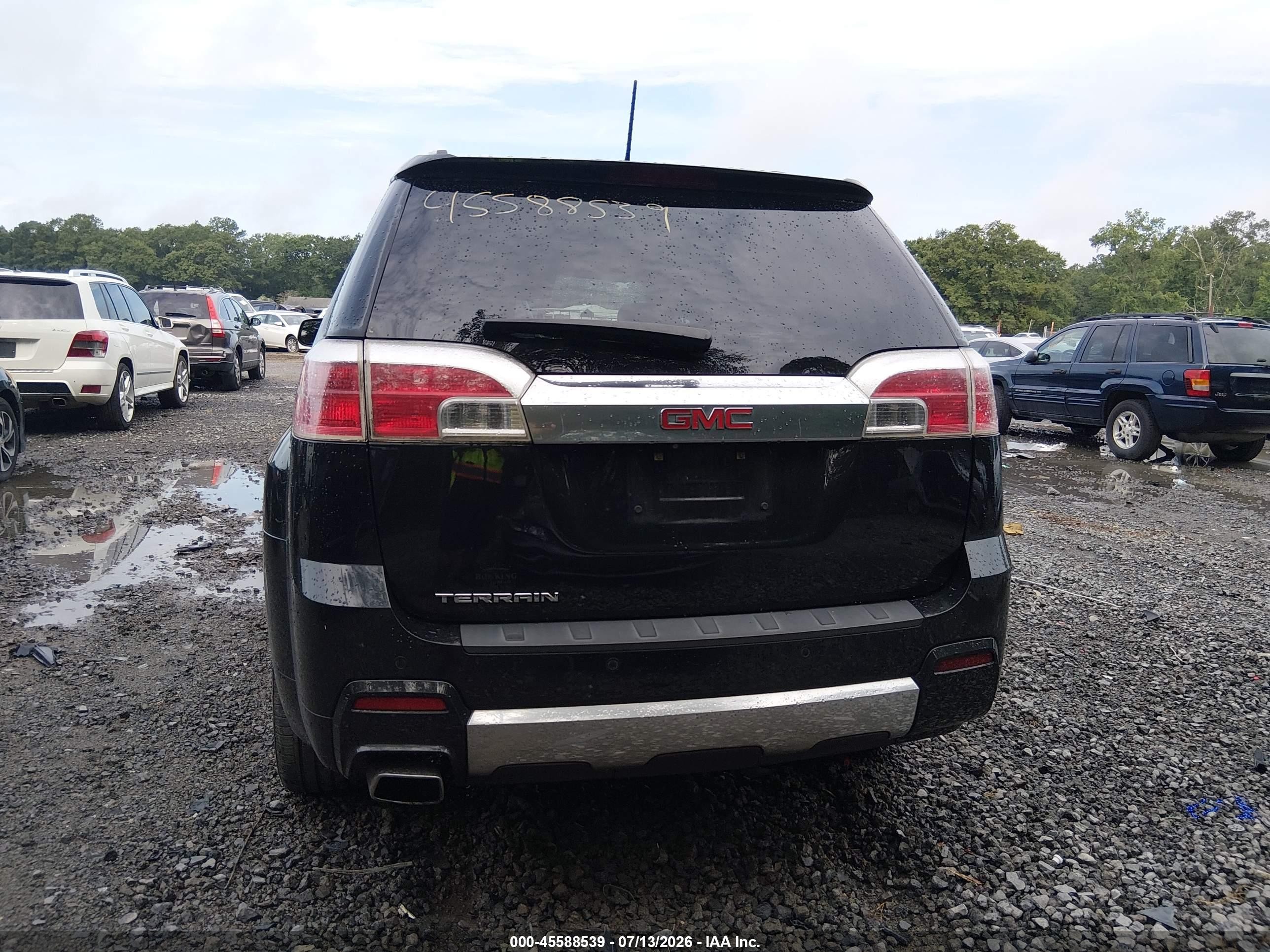 2015 Gmc Terrain Denali Black vin: 2GKALUEK6F6264177