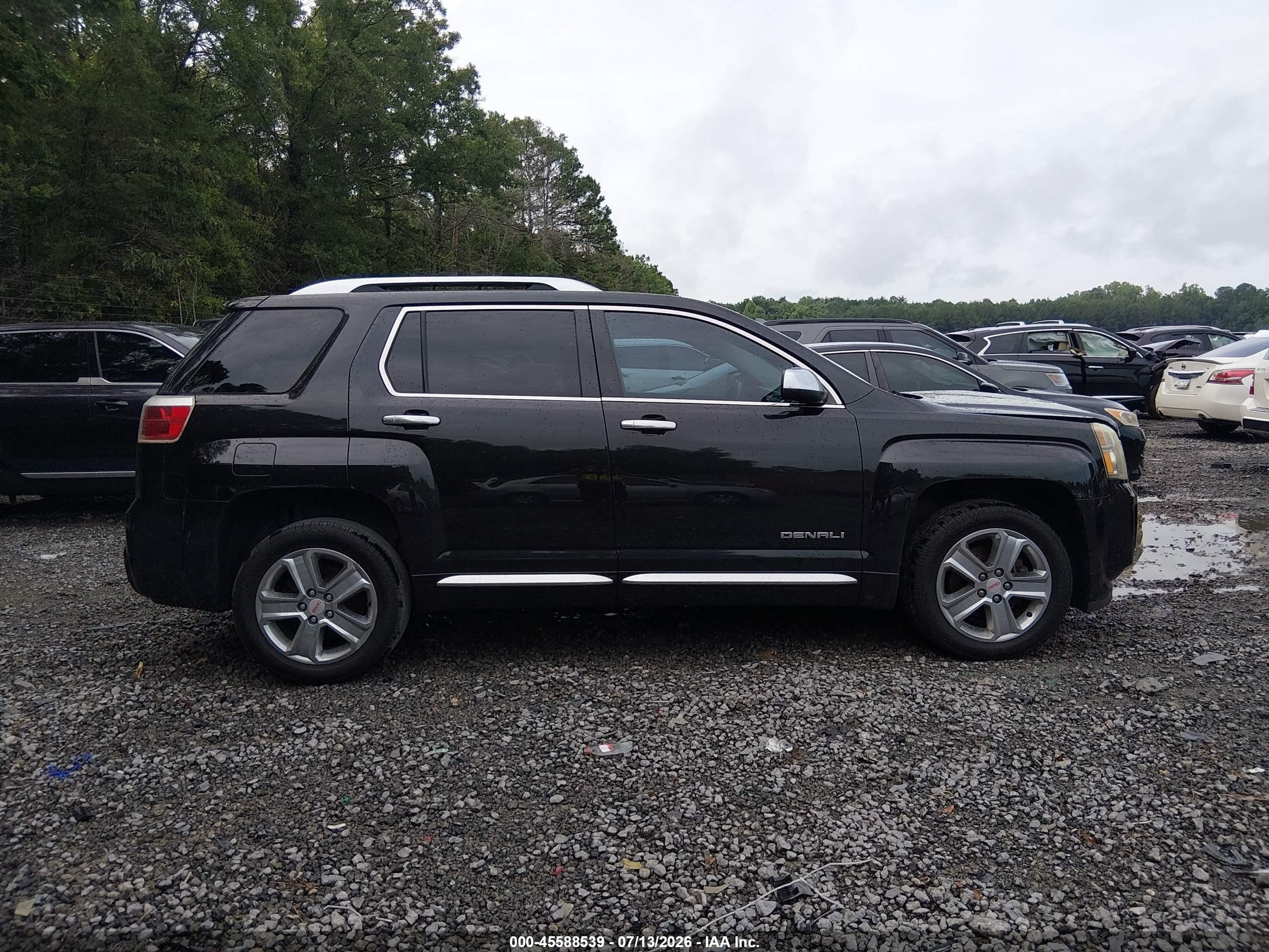 2015 Gmc Terrain Denali Black vin: 2GKALUEK6F6264177