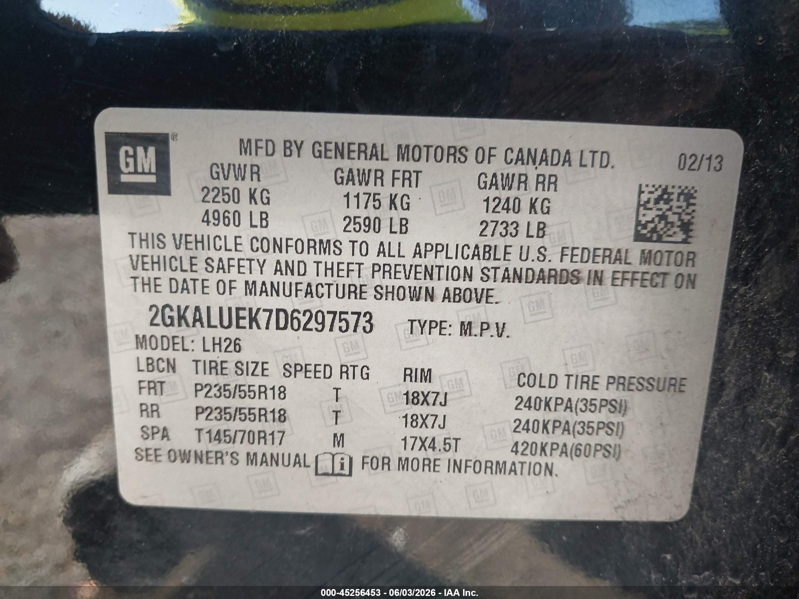 2013 Gmc Terrain Slt-1 Black vin: 2GKALUEK7D6297573