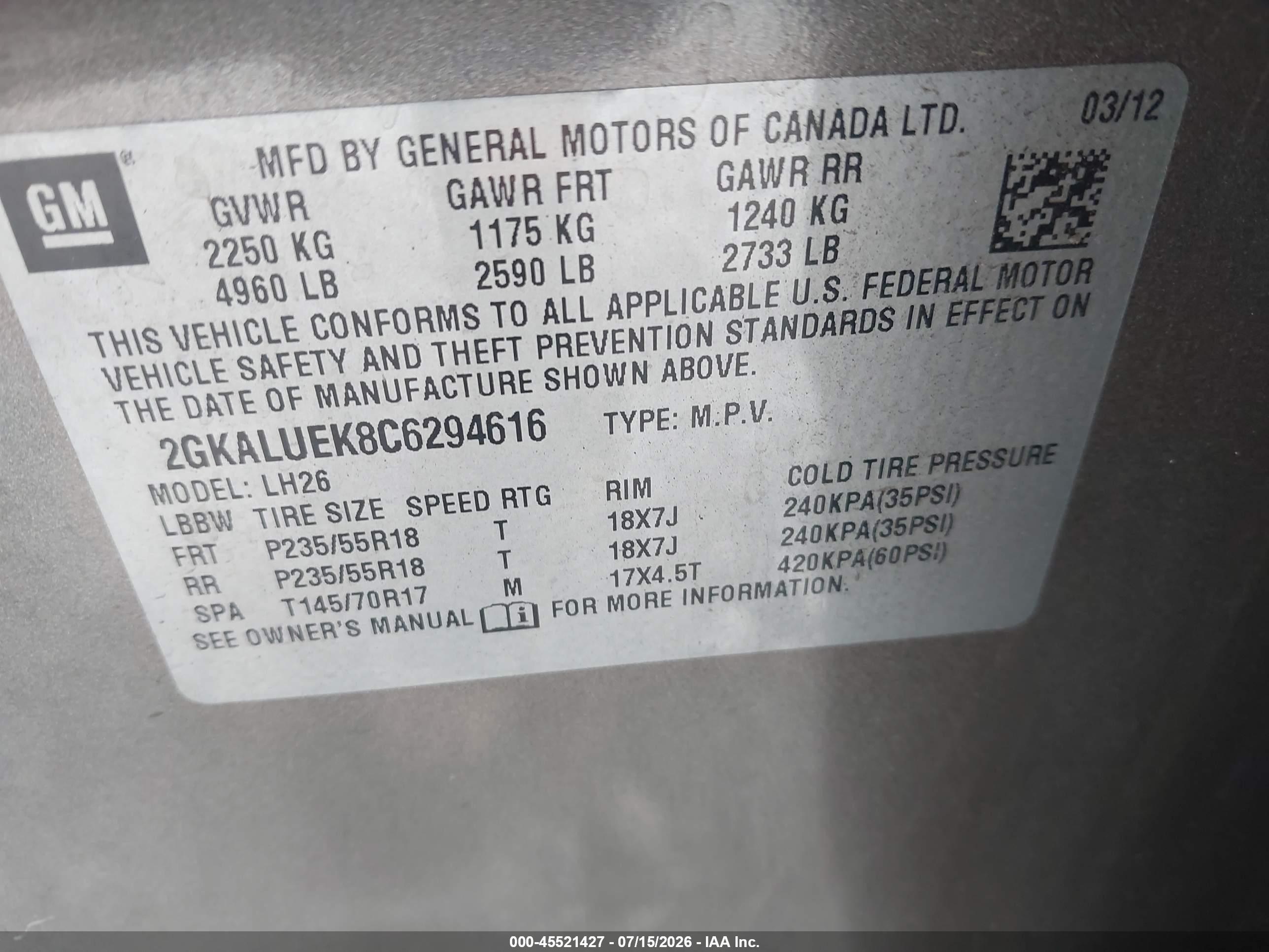 2012 Gmc Terrain Slt-1 Gray vin: 2GKALUEK8C6294616