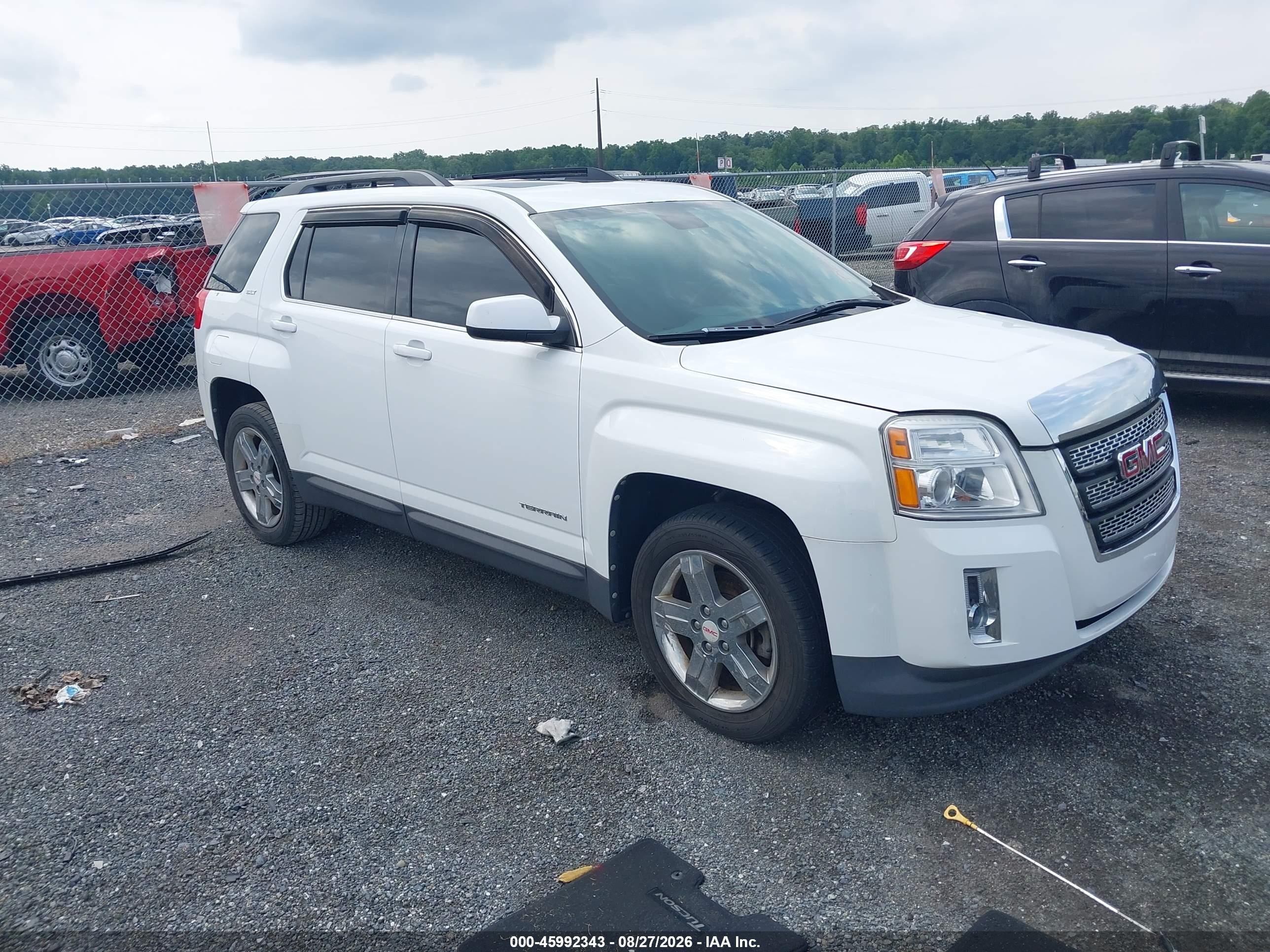 2012 Gmc Terrain Slt-1 White vin: 2GKALUEK8C6314203