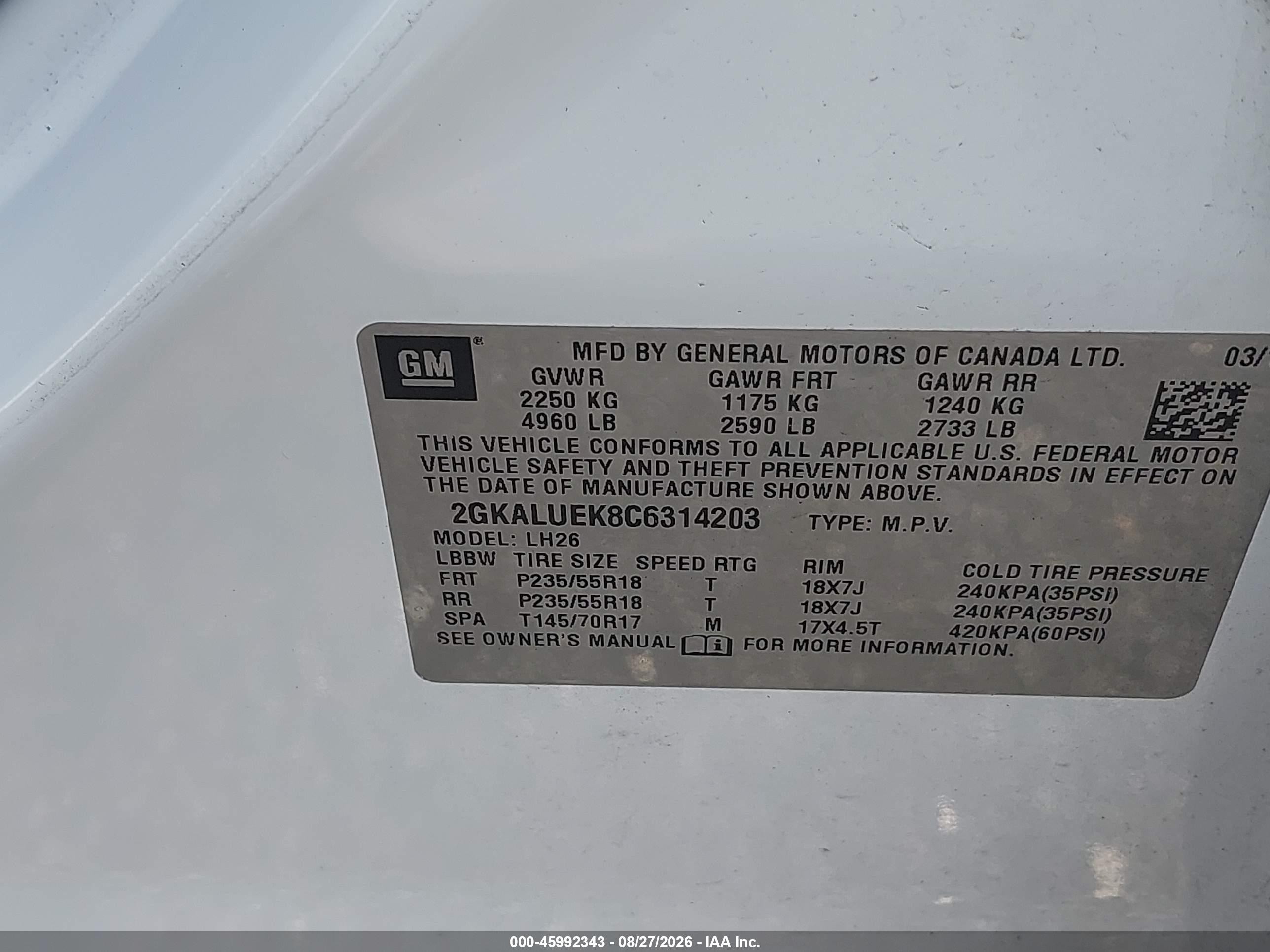 2012 Gmc Terrain Slt-1 White vin: 2GKALUEK8C6314203