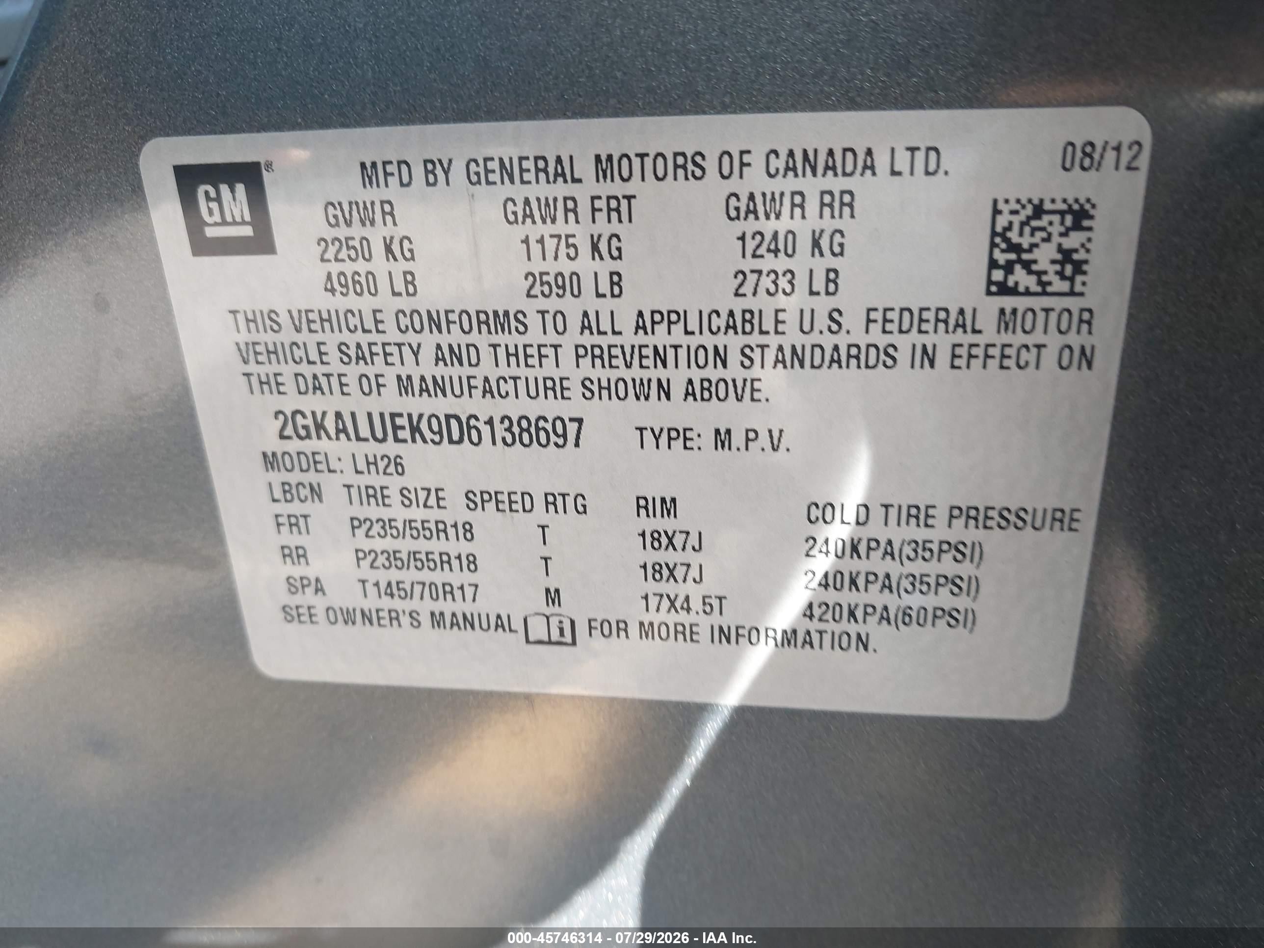 2013 Gmc Terrain Slt-1 Gray vin: 2GKALUEK9D6138697